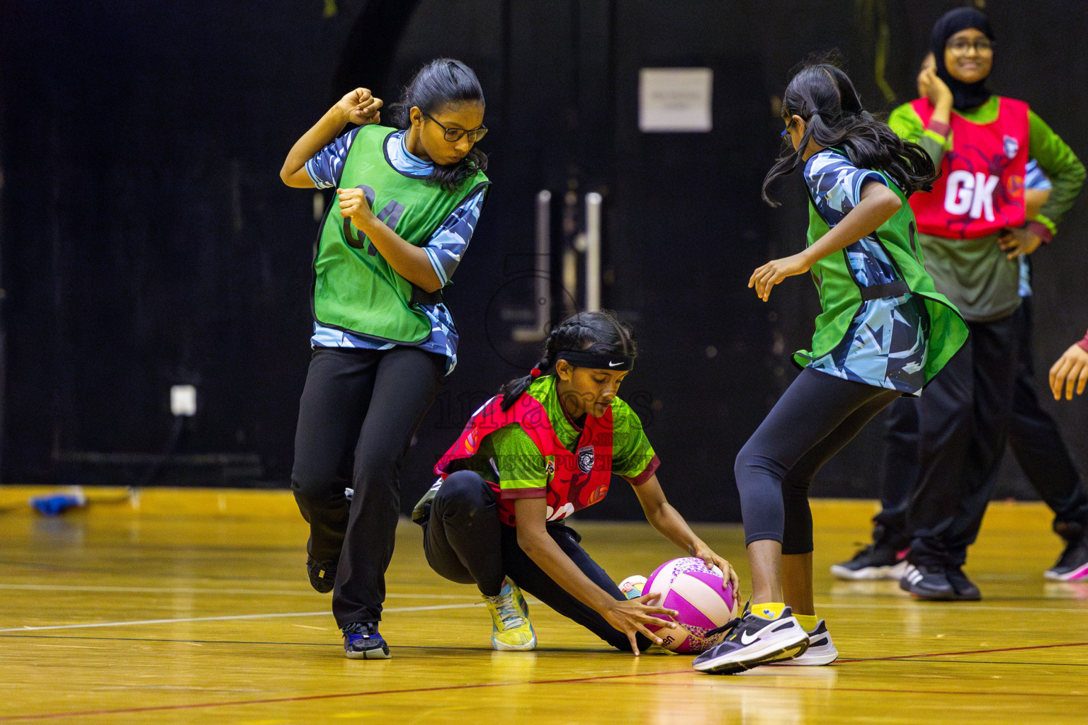 Fiontti Sports Club vs High Flyers U13 Finals of 3rd Netball Junior Championship, held at Social Center on Saturday, 25th January 2025 . Photos: Nausham Waheed / images.mv