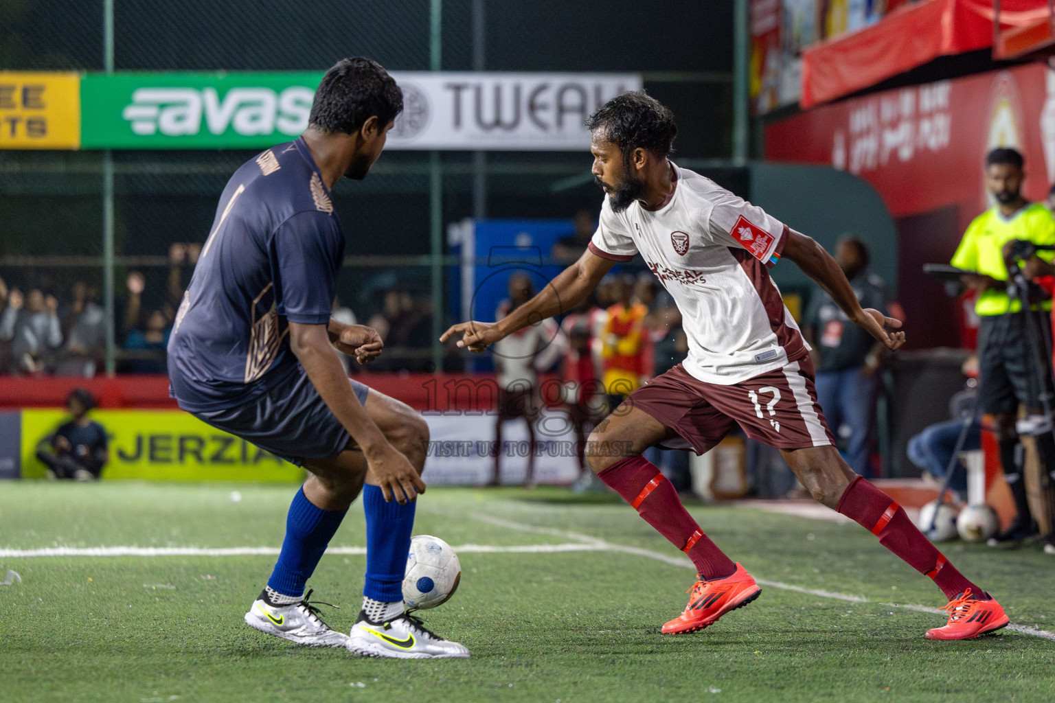 S. Maradhofeydhoo vs S. Hulhudhoo in Day 12 of Golden Futsal Challenge 2025 was held on Thursday, 16th January 2025, in Hulhumale', Maldives Photos: Mohamed Mahfooz Moosa / images.mv