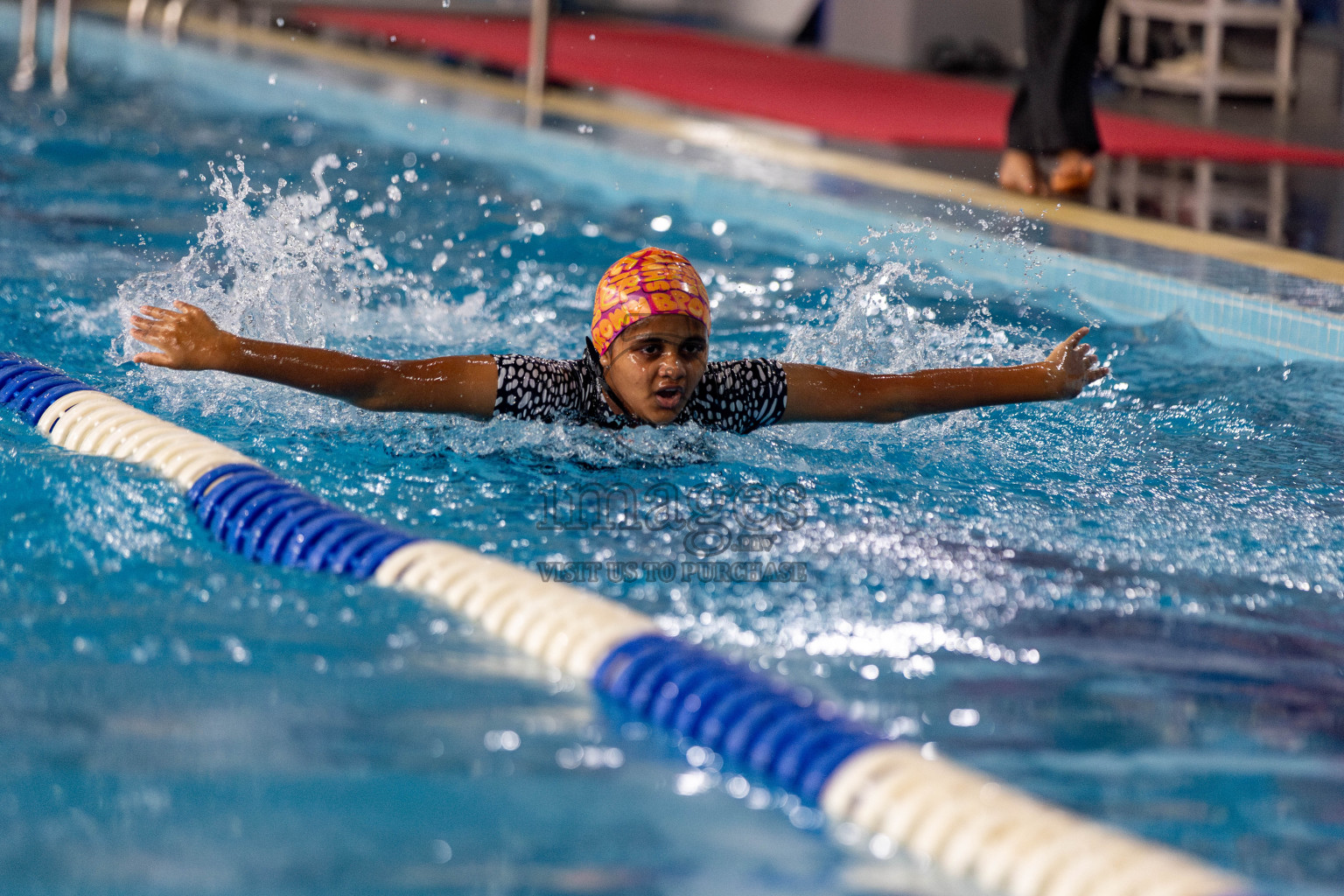 Day 3 of National Swimming Competition 2024 held in Hulhumale', Maldives on Sunday, 15th December 2024. Photos: Hassan Simah / images.mv