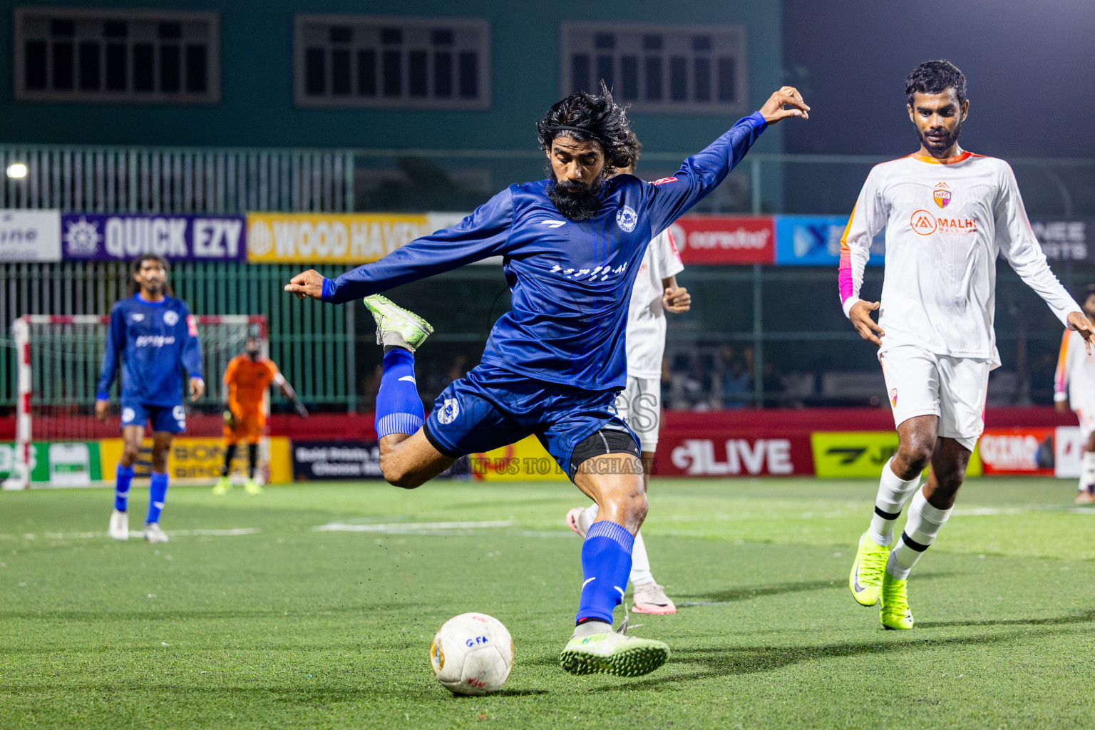 GA Maamendhoo VS GA Villingili in Day 8 of Golden Futsal Challenge 2025 was held on Sunday, 12th January 2025, in Hulhumale', Maldives Photos: Nausham Waheed , Ismail Thoriq / images.mv