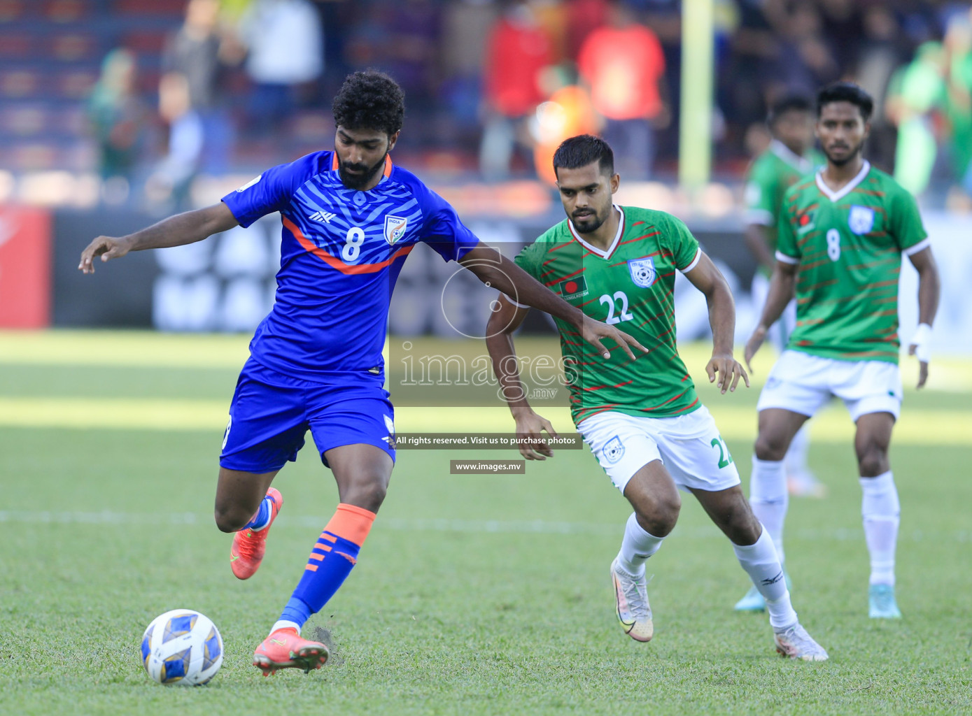 Bangladesh vs India in SAFF Championship 2021 held on 1st October 2021 in Galolhu National Stadium, Male', Maldives