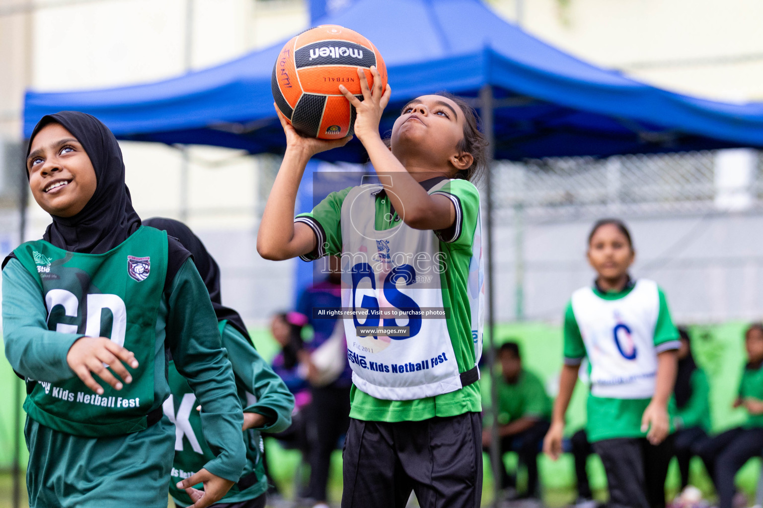 Day 2 of Nestle' Kids Netball Fiesta 2023 held in Henveyru Stadium, Male', Maldives on Thursday, 1st December 2023. Photos by Nausham Waheed / Images.mv