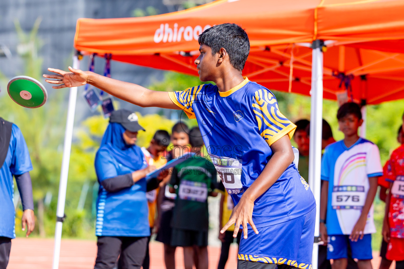 Day 4 of MWSC Interschool Athletics Championships 2024 held in Hulhumale Running Track, Hulhumale, Maldives on Tuesday, 12th November 2024. Photos by: Nausham Waheed / Images.mv