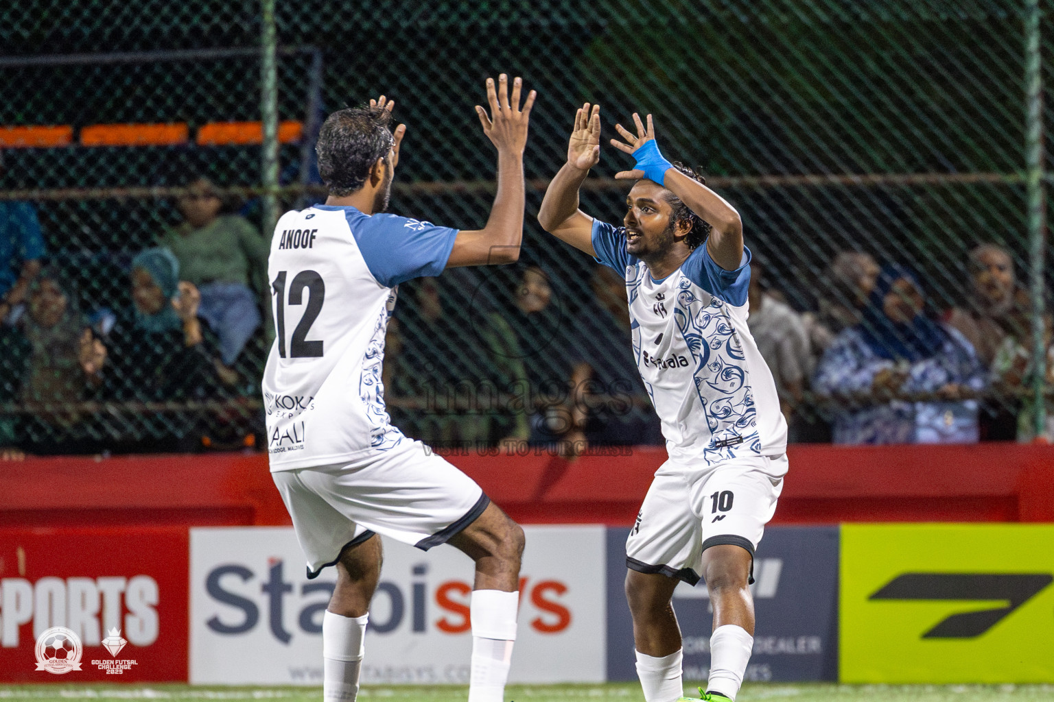 V. Fulidhoo vs V. Felidhoo in Day 12 of Golden Futsal Challenge 2025 was held on Thursday, 16th January 2025, in Hulhumale', Maldives Photos: Mohamed Mahfooz Moosa / images.mv