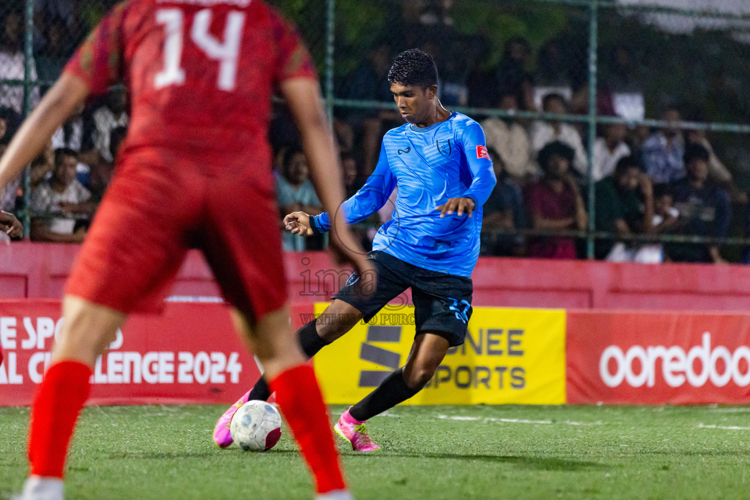 GDh Thinadhoo vs GDh Hoadedhdhoo in Day 23 of Golden Futsal Challenge 2024 was held on Tuesday , 6th February 2024 in Hulhumale', Maldives Photos: Nausham Waheed / images.mv