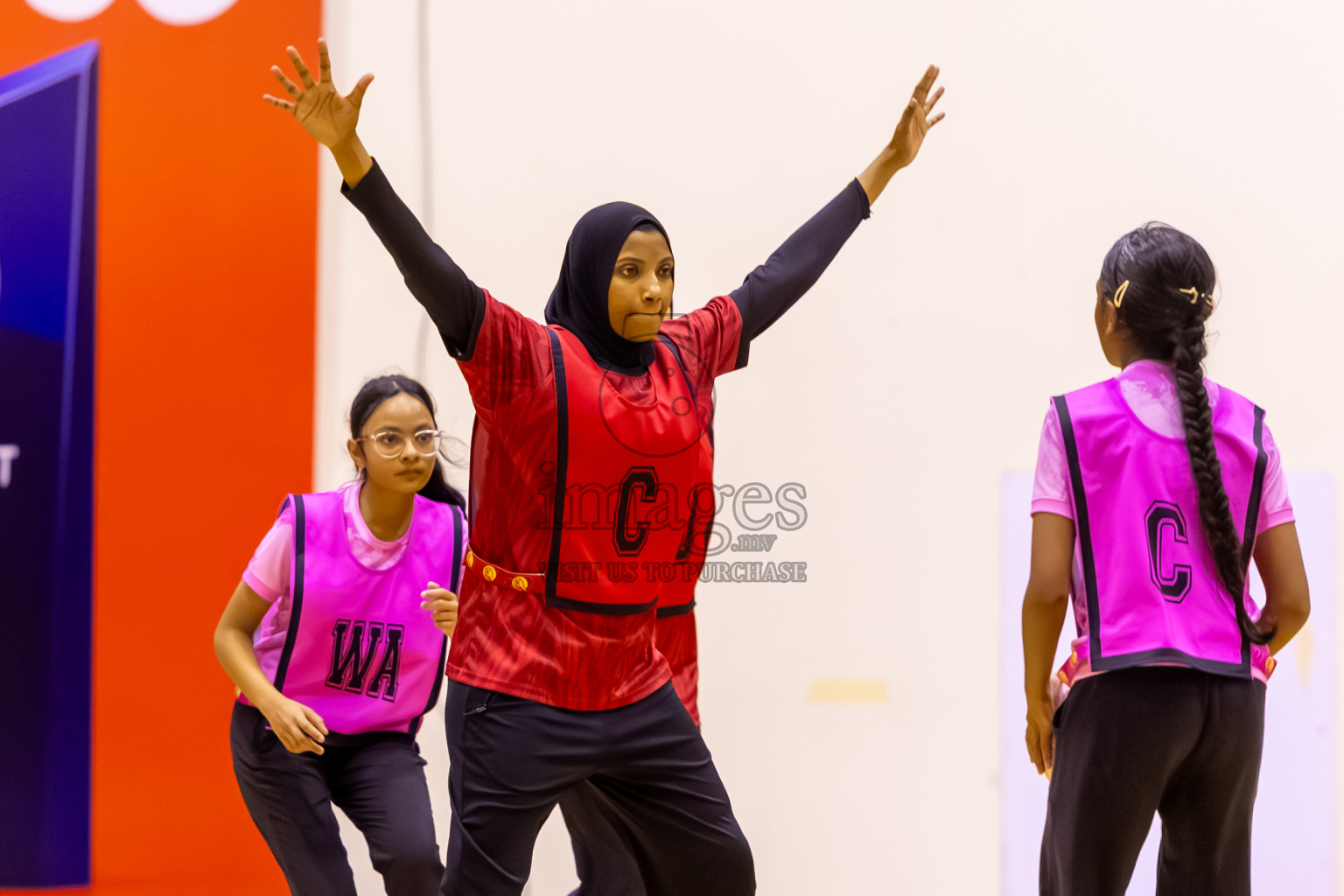 C Matrix vs Xenith SC in Day 7 of 24th Milo Netball Association Championship was held in Social Center at Male', Maldives on Sunday, 7th September 2025. Photos: Nausham Waheed / images.mv