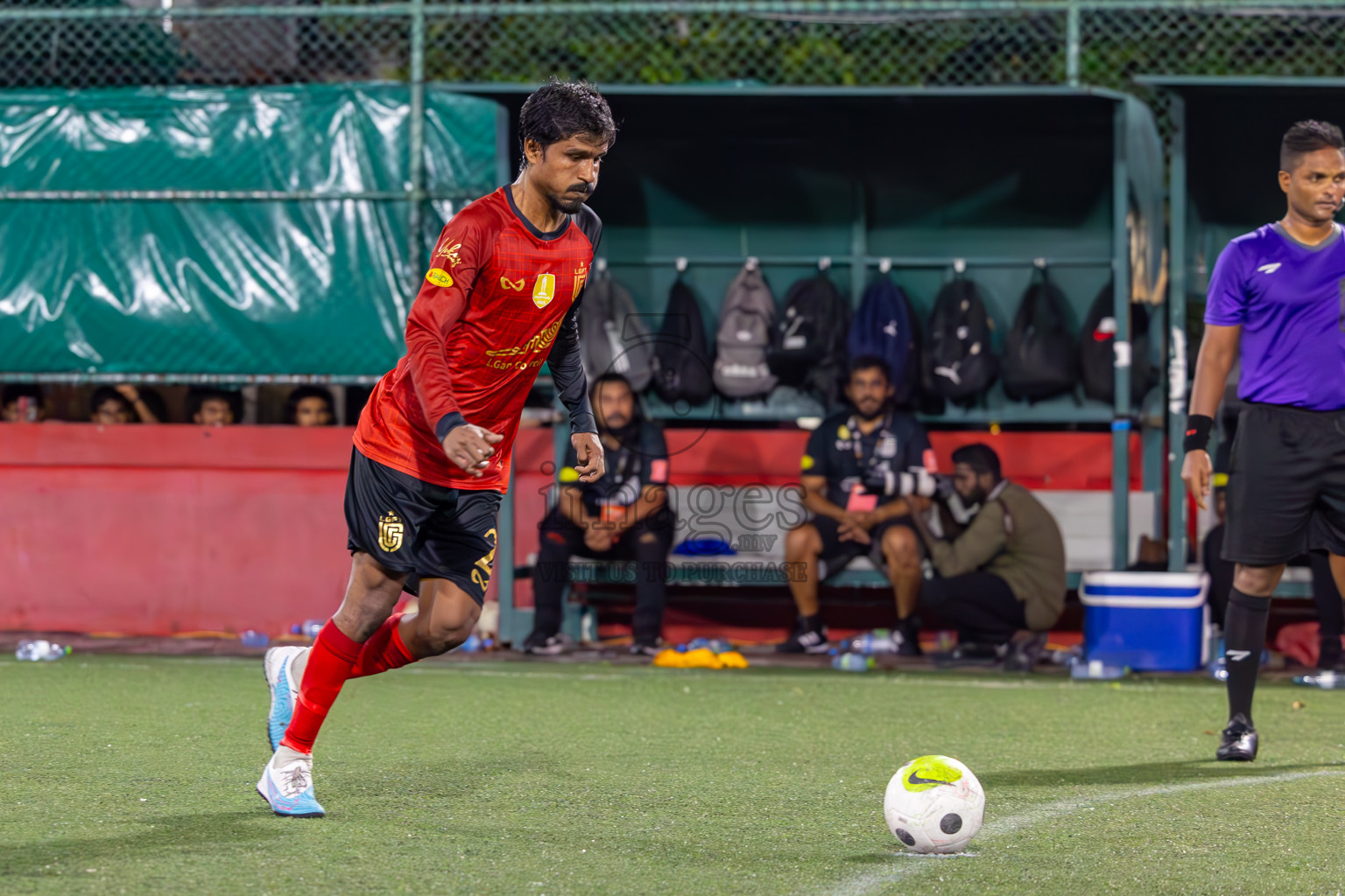 Th Thimarafushi vs B Eydhafushi in Quarter Finals of Golden Futsal Challenge 2024 which was held on Friday, 1st March 2024, in Hulhumale', Maldives Photos: Ismail Thoriq / images.mv