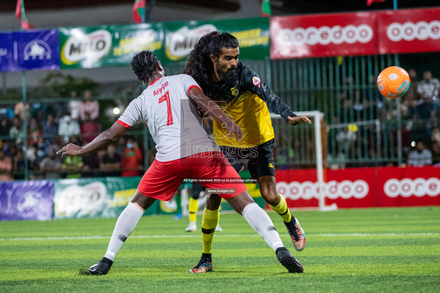 Team FSM Vs Prisons Club in the Semi Finals of Club Maldives 2021 held in Hulhumale, Maldives on 15 December 2021. Photos: Shuu Abdul Sattar / images.mv