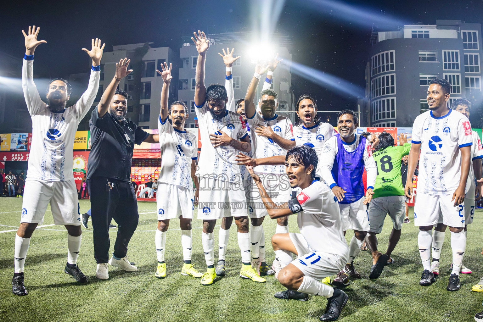 V Felidhoo vs V Keyodhoo in Atoll Round Final on Day 22 of Golden Futsal Challenge 2025 was held on Sunday , 26th January 2025, in Hulhumale', Maldives.
Photos: Ismail Thoriq / images.mv