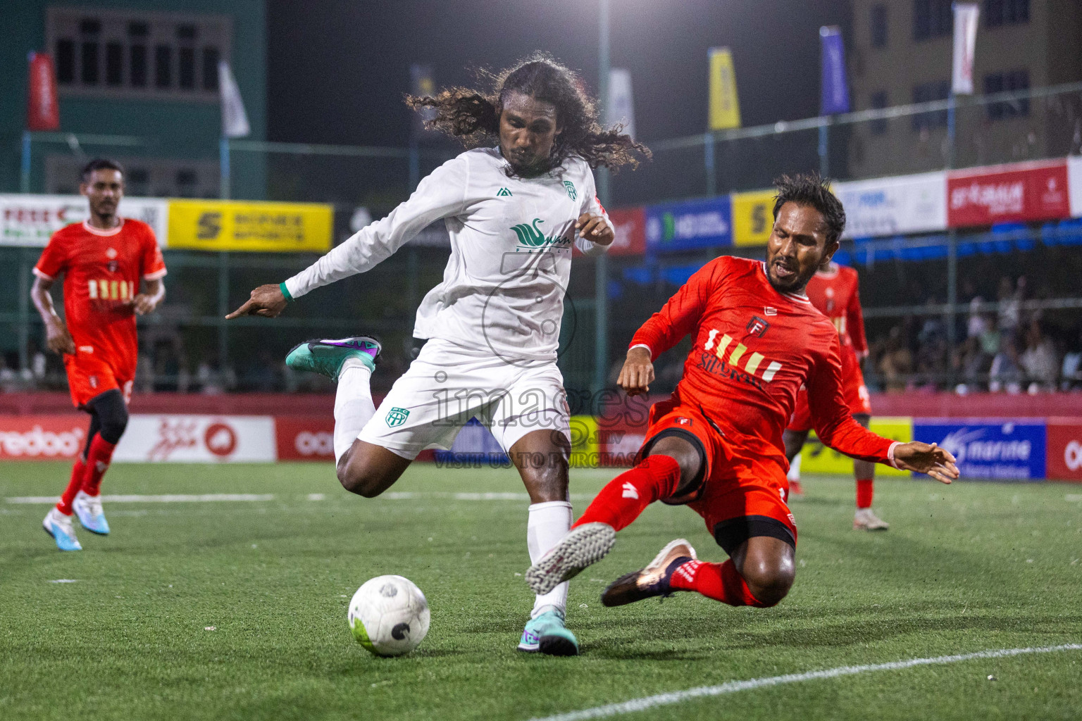 HA Filladhoo vs HA Muraidhoo in Day 9 of Golden Futsal Challenge 2024 was held on Tuesday, 23rd January 2024, in Hulhumale', Maldives Photos: Nausham Waheed / images.mv