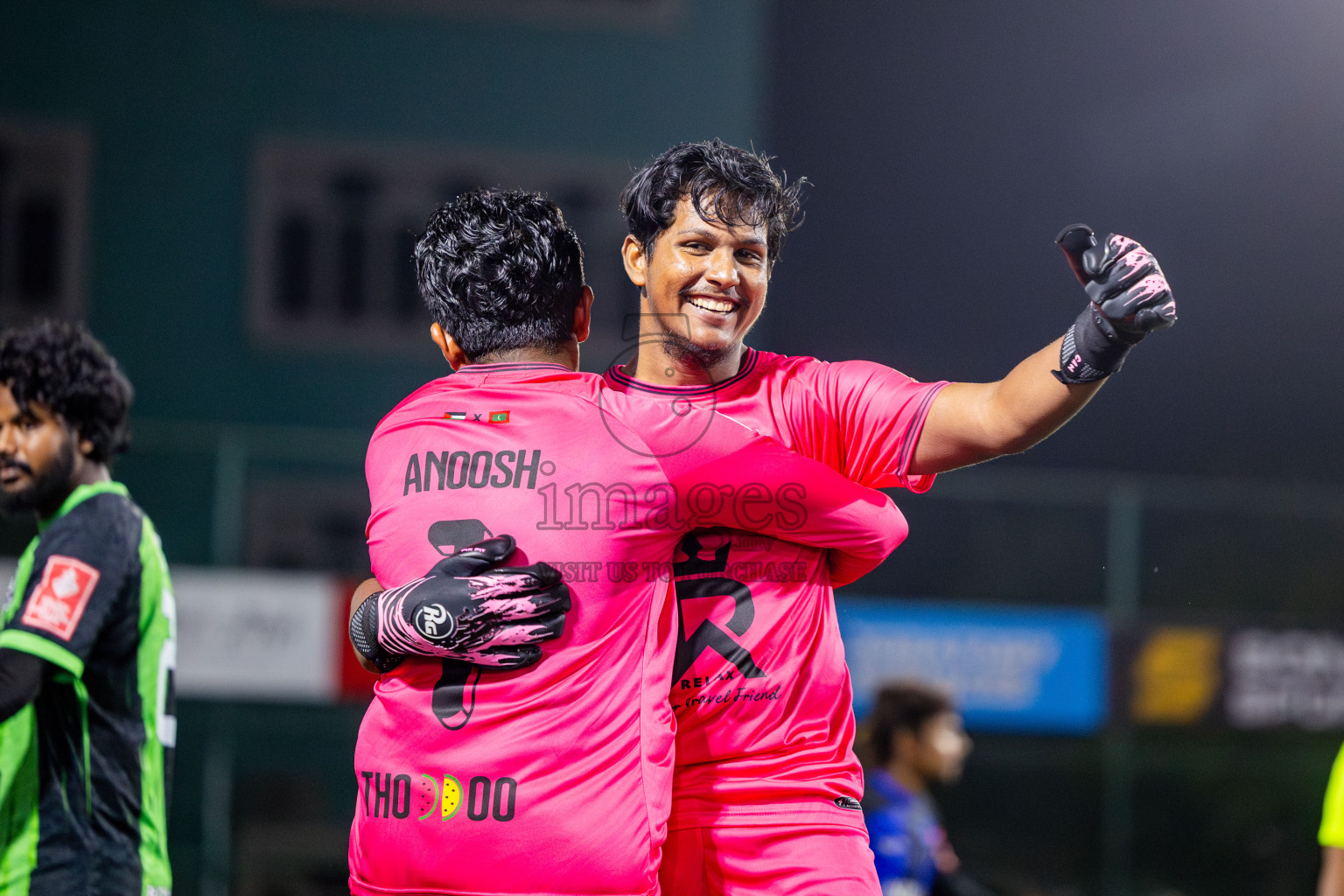 AA Bodufolhudhoo vs AA Thoddoo in Day 15 of Golden Futsal Challenge 2025 was held on Sunday, 19th January 2025, in Hulhumale', Maldives. Photos: Nausham Waheed / images.mv