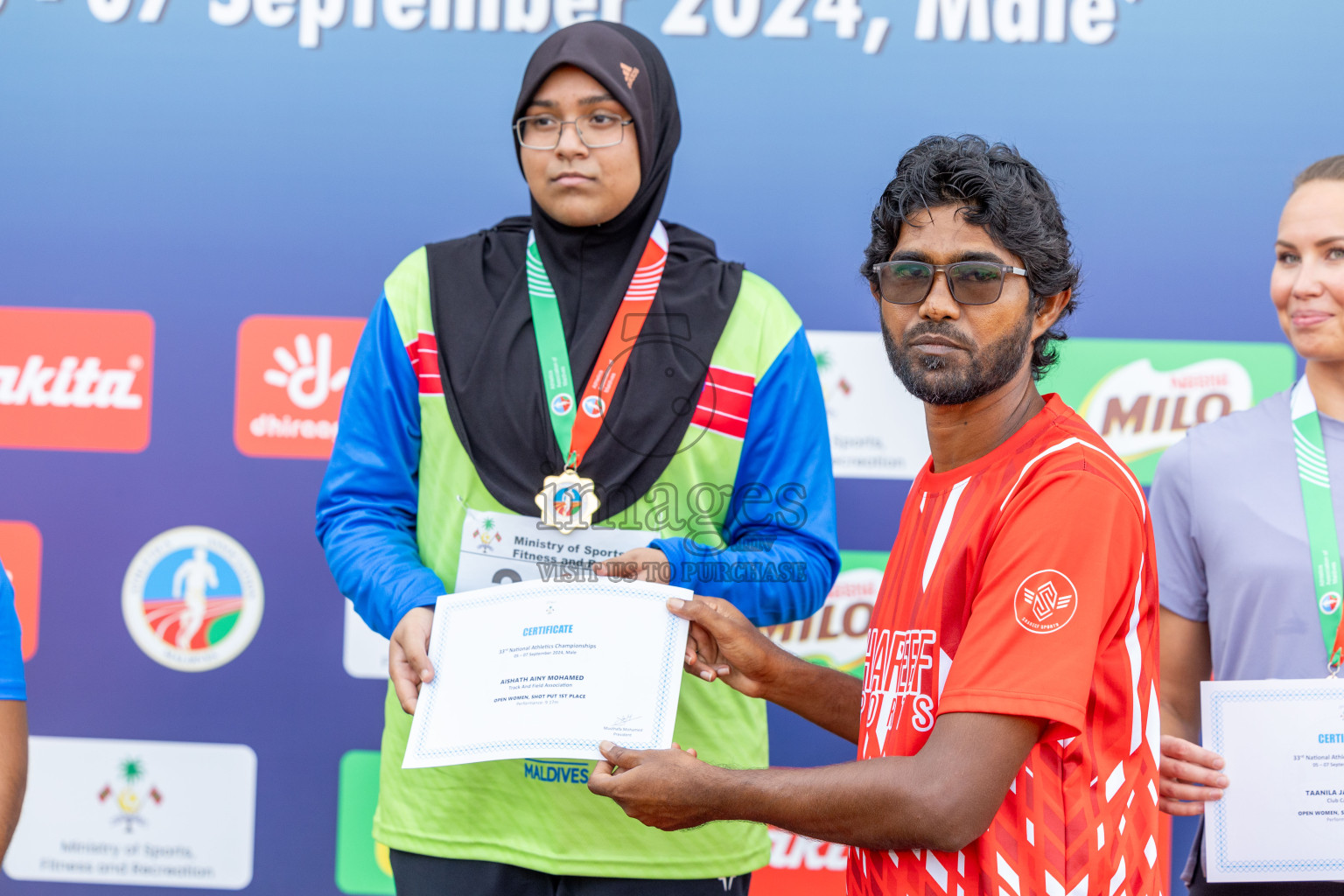 Day 2 of 33rd National Athletics Championship was held in Ekuveni Track at Male', Maldives on Friday, 6th September 2024.
Photos: Ismail Thoriq / images.mv