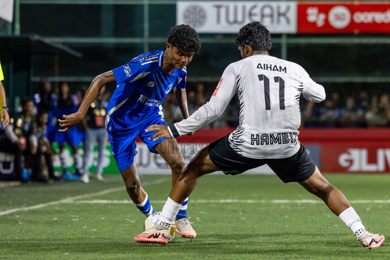 AA Mathiveri vs AA Himandhoo in Day 11 of Golden Futsal Challenge 2025 was held on Wednesday, 15th January 2025, in Hulhumale', Maldives Photos: Mohamed Mahfooz Moosa / images.mv