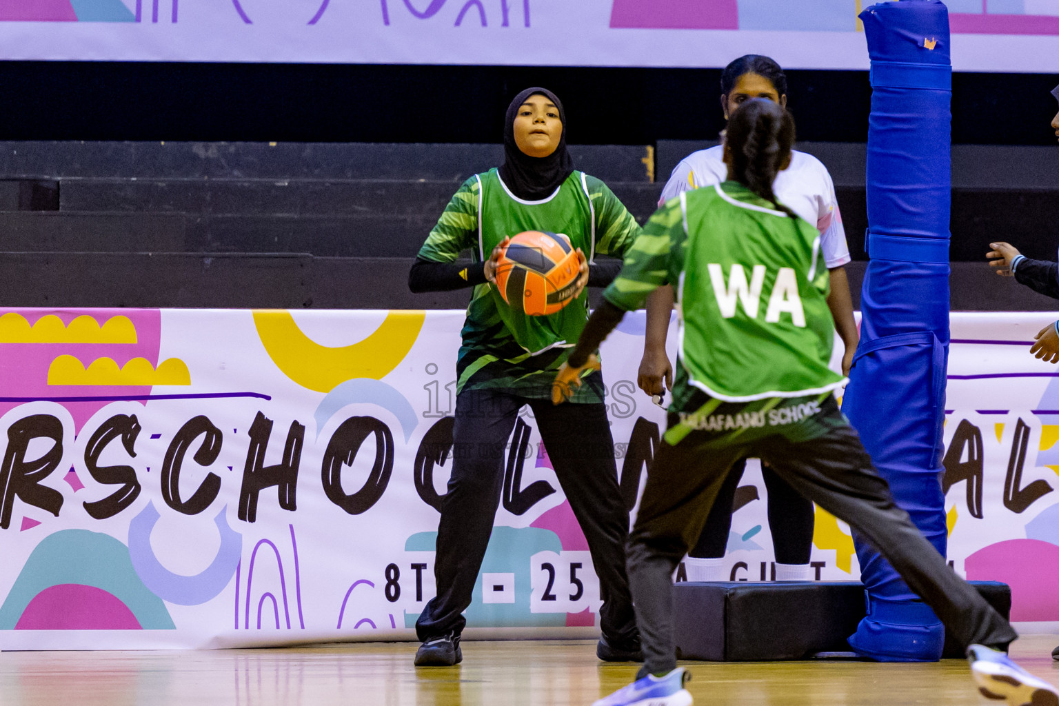 Day 6 of 25th Inter-School Netball Tournament was held in Social Center at Male', Maldives on Thursday, 15th August 2024. Photos: Nausham Waheed / images.mv