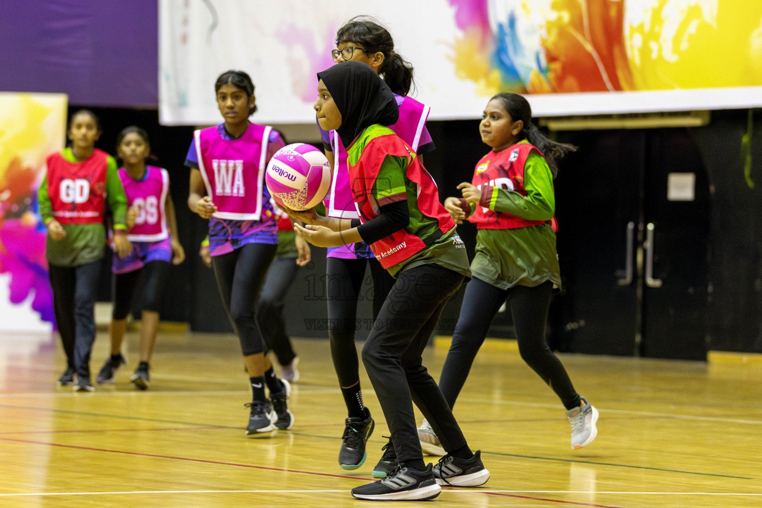 FIONTI Academy A vs N Sports Academy A in Day 2 of 3rd Junior Championship - Netball association of Maldives, held at Social Center on Monday 20th January 2025 . Photos by Shuu Abdul Sattar