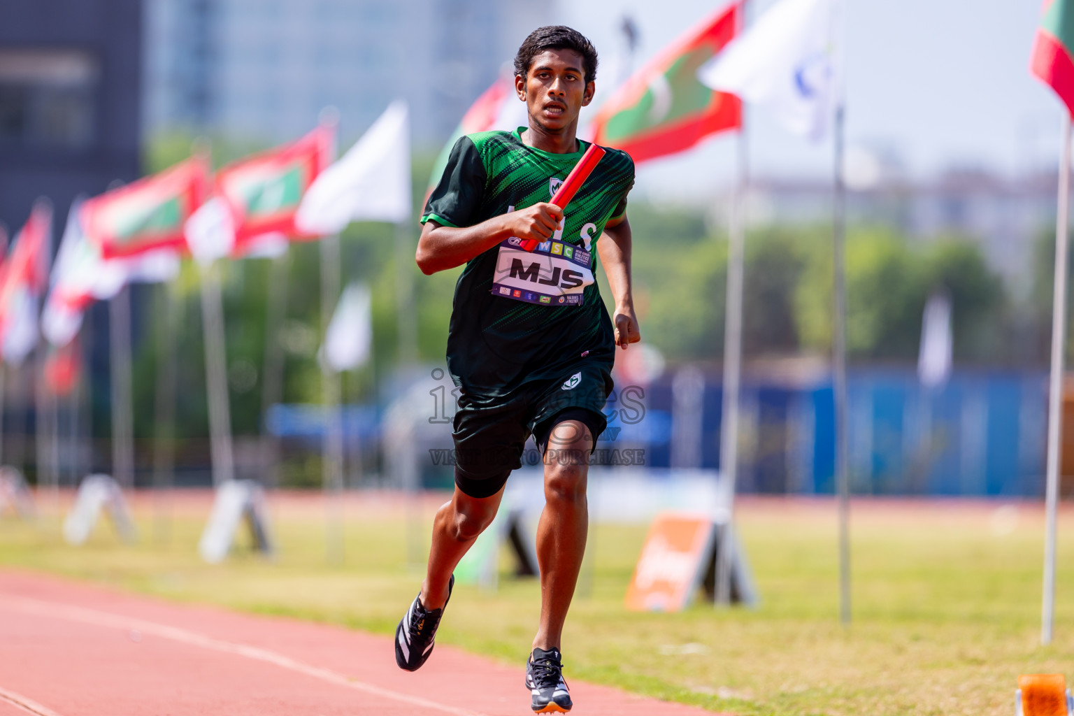 Day 6 of MWSC Interschool Athletics Championships 2024 held in Hulhumale Running Track, Hulhumale, Maldives on Thursday, 14th November 2024. Photos by: Nausham Waheed / Images.mv