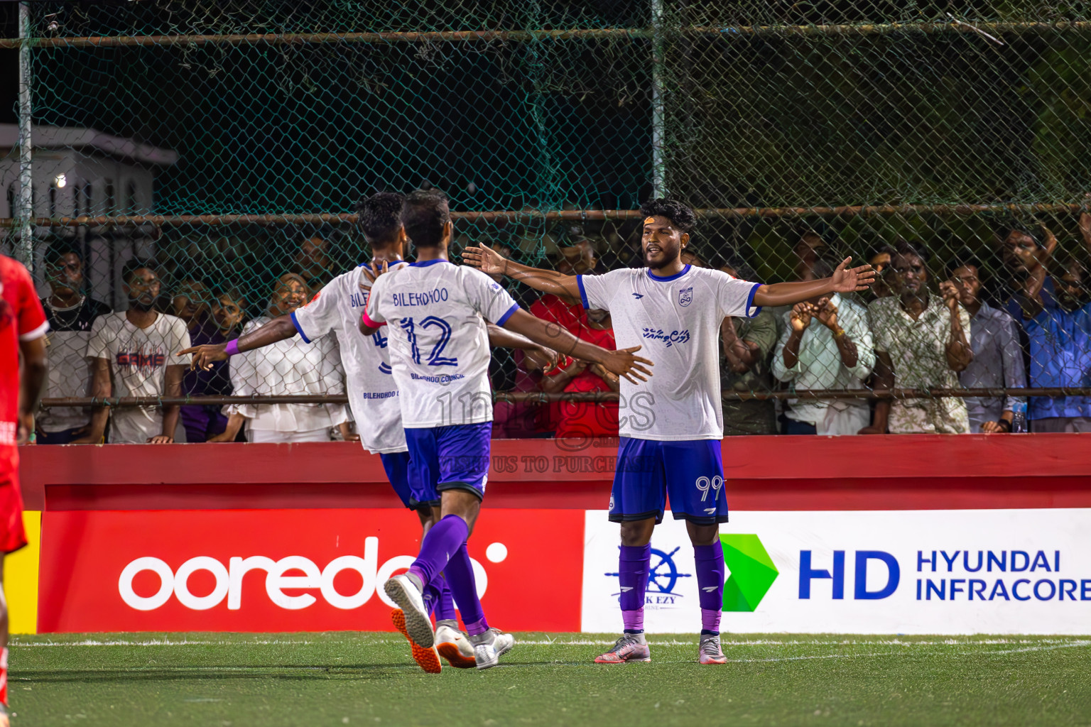 F Dharanboodhoo vs F Bilehdhoo in Day 24 of Golden Futsal Challenge 2024 was held on Wednesday , 7th February 2024 in Hulhumale', Maldives
Photos: Ismail Thoriq / images.mv