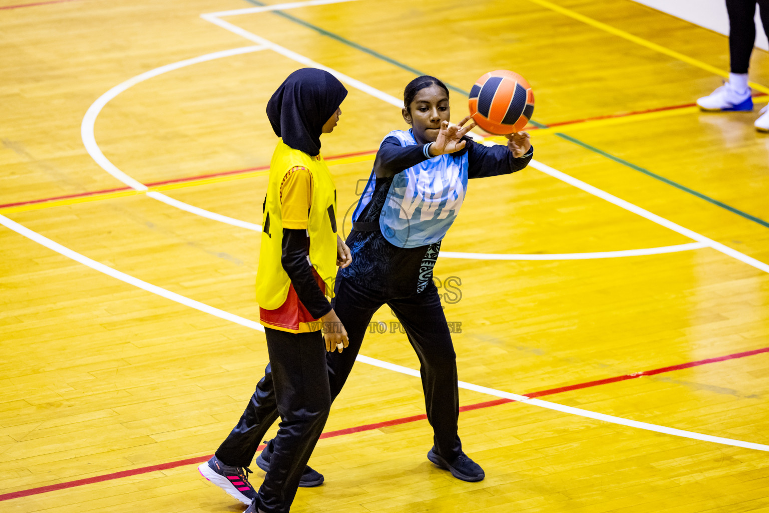 Day 1 of 25th Milo Inter-School Netball Tournament was held in Social Center at Male', Maldives on Thursday, 8th August 2024. Photos: Nausham Waheed / images.mv