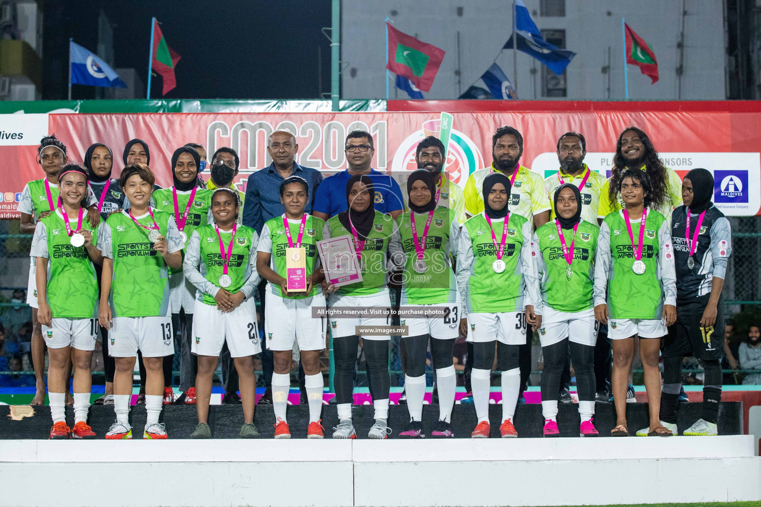 Ports Limited vs WAMCO - in the Finals 18/30 Women's Futsal Fiesta 2021 held in Hulhumale, Maldives on 18 December 2021. Photos by Nausham Waheed & Shuu Abdul Sattar