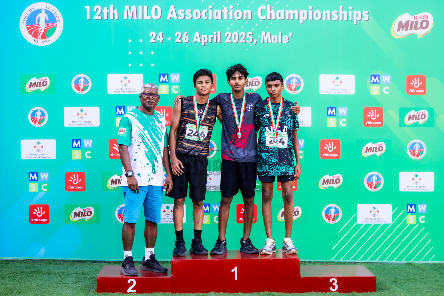 Day 3 of 12th Milo Association Championships was held in Ekuveni Track at Male', Maldives on Saturday, 26th April 2025. Photos: Nausham Waheed  / images.mv