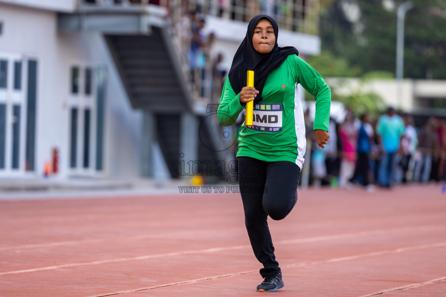 Day 5 of MWSC Interschool Athletics Championships 2024 held in Hulhumale Running Track, Hulhumale, Maldives on Wednesday, 13th November 2024. Photos by: Ismail Thoriq / Images.mv