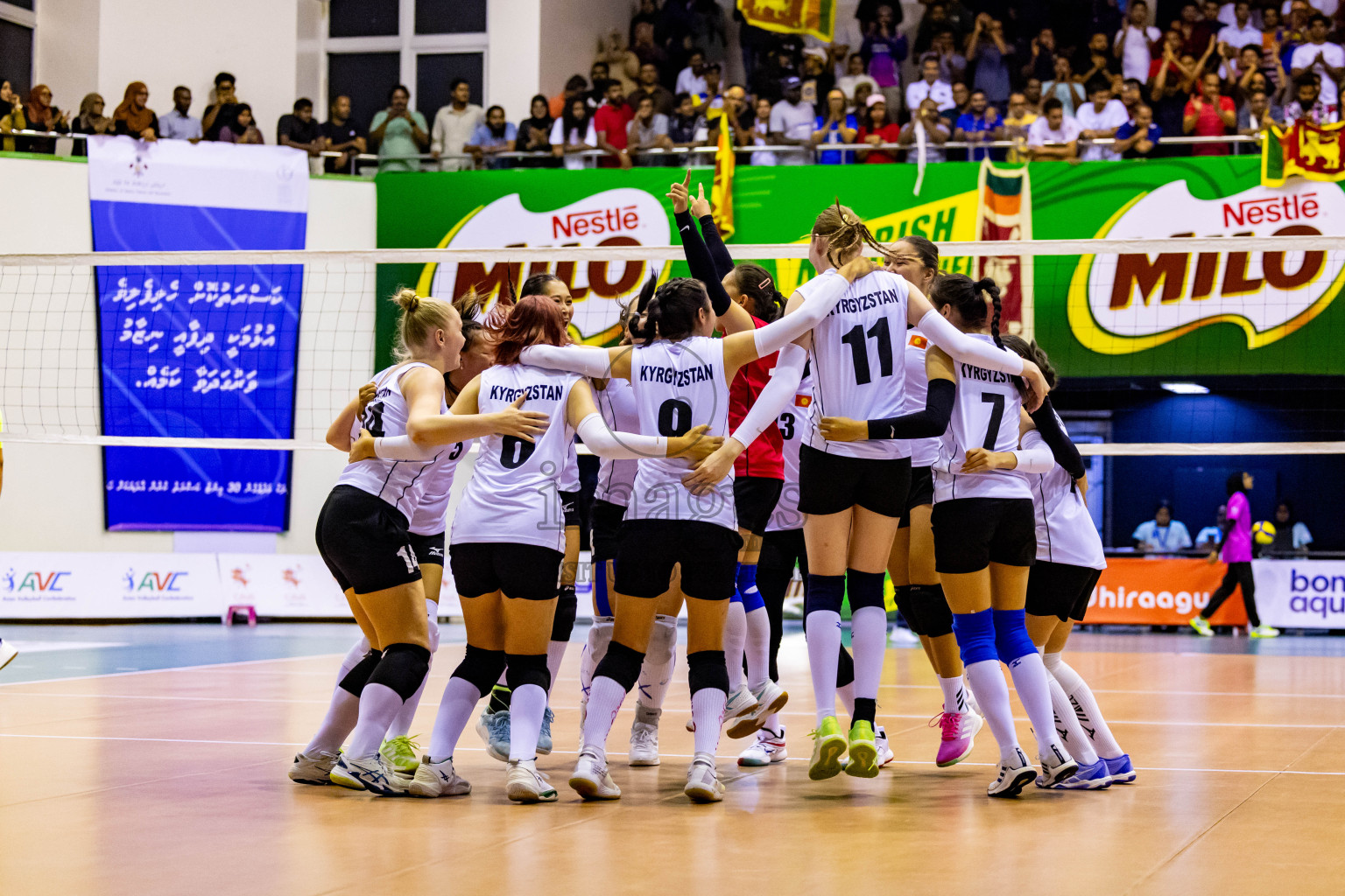 Kyrgyzstan vs Sri Lanka in Final of CAVA U20 Woman's Volleyball Championship 2024 was held in Social Center, Male', Maldives on 23rd July 2024. Photos: Nausham Waheed / images.mv