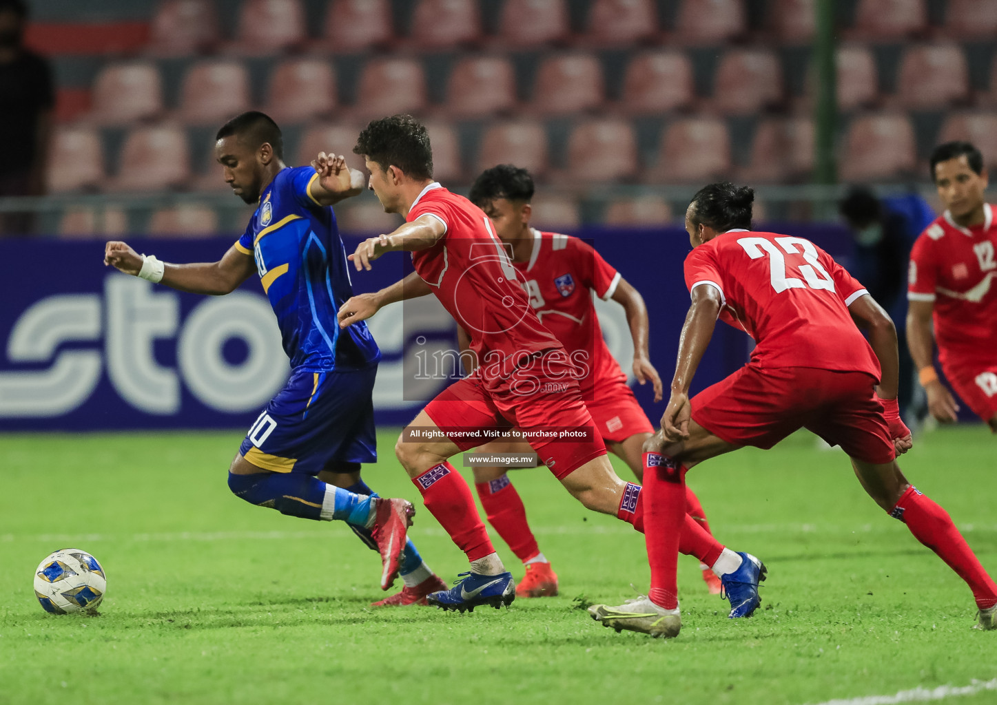 Nepal vs Sri Lanka in SAFF Championship 2021 held on 4th October 2021 in Galolhu National Stadium, Male', Maldives