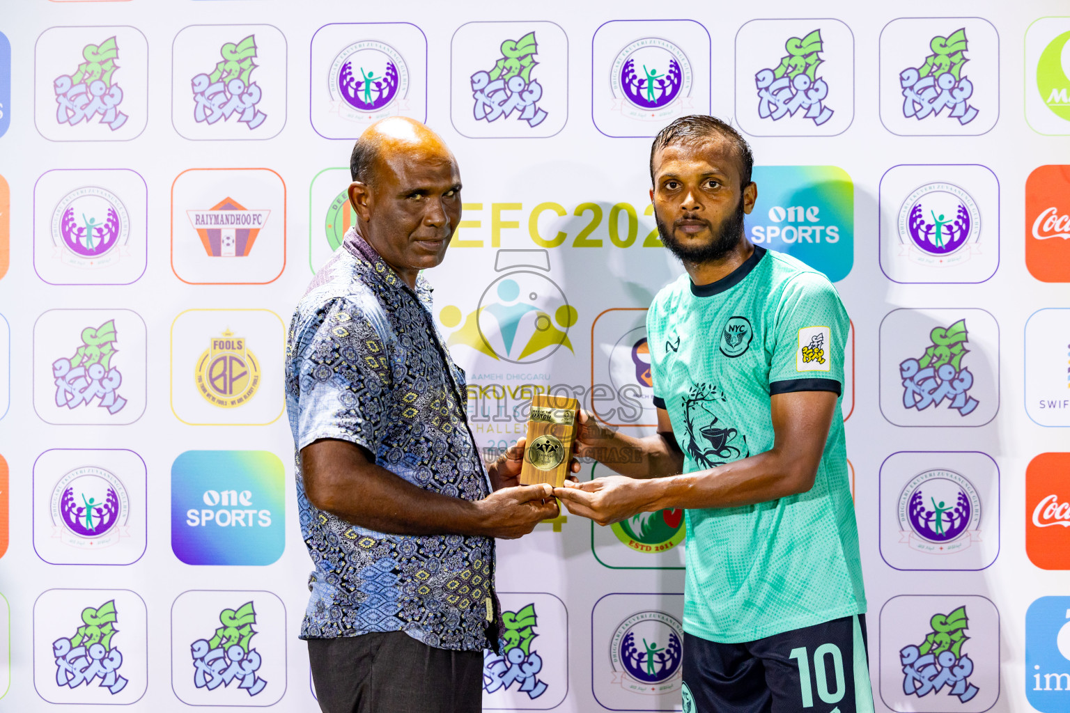 Raiymandhoo FC vs Naalaafushi YC in Day 2 of Laamehi Dhiggaru Ekuveri Futsal Challenge 2024 was held on Saturday, 27th July 2024, at Dhiggaru Futsal Ground, Dhiggaru, Maldives Photos: Nausham Waheed / images.mv