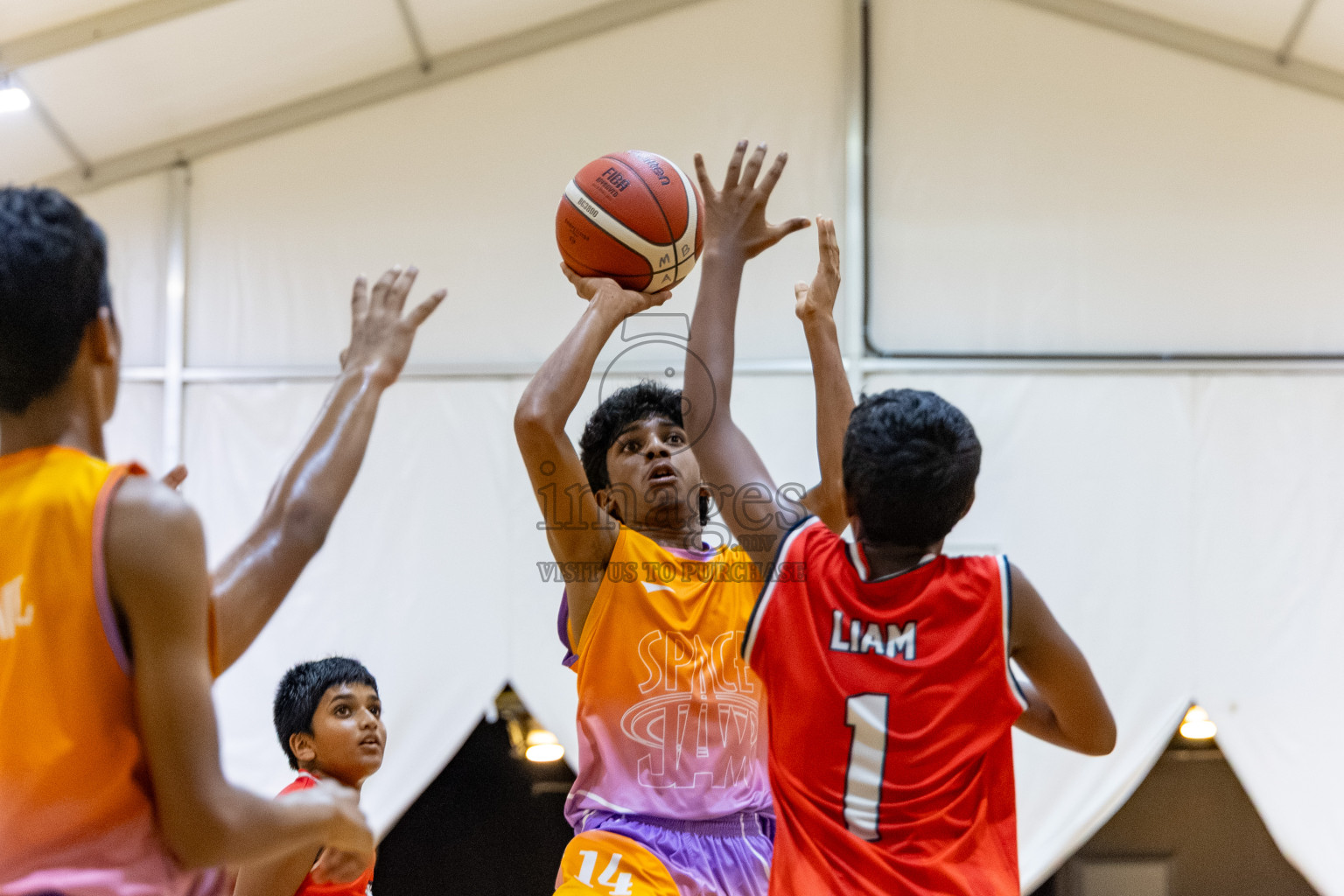 Day 3 of Milo 5 x 5 Junior Challenge 2025 - Basketball tournament held in Basketball Training Center, Male', Maldives on Saturday, 11th October 2025. 
Photos by:  Hassan Simah / Images.mv