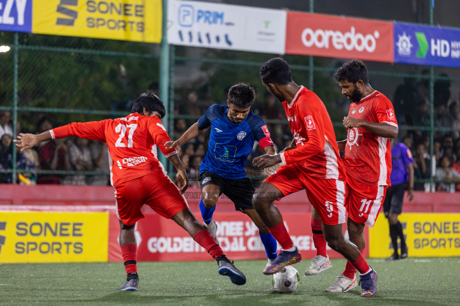 Ha. Maarandhoo vs Ha. Hoarafushi in Day 13 of Golden Futsal Challenge 2024 was held on Saturday, 27th January 2024, in Hulhumale', Maldives Photos: Mohamed Mahfooz Moosa / images.mv