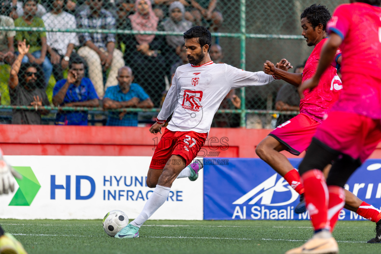 Dh Meedhoo vs Dh Maaenboodhoo in Day 20 of Golden Futsal Challenge 2024 was held on Saturday , 3rd February 2024 in Hulhumale', Maldives Photos: Nausham Waheed / images.mv