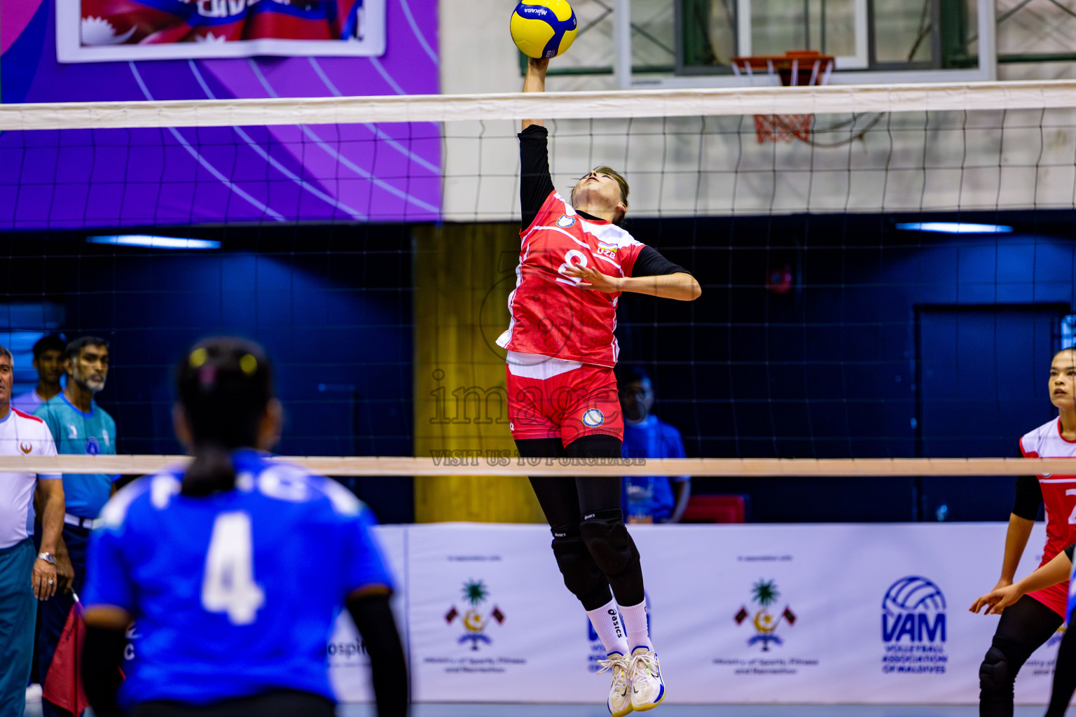 Nepal Police Club vs Humo VC in the Final of CAVA Woman's Volleyball Club Championship 2024 was held in Social Center, Male', Maldives on Saturday, 21st September 2024. Photos: Nausham Waheed / images.mv