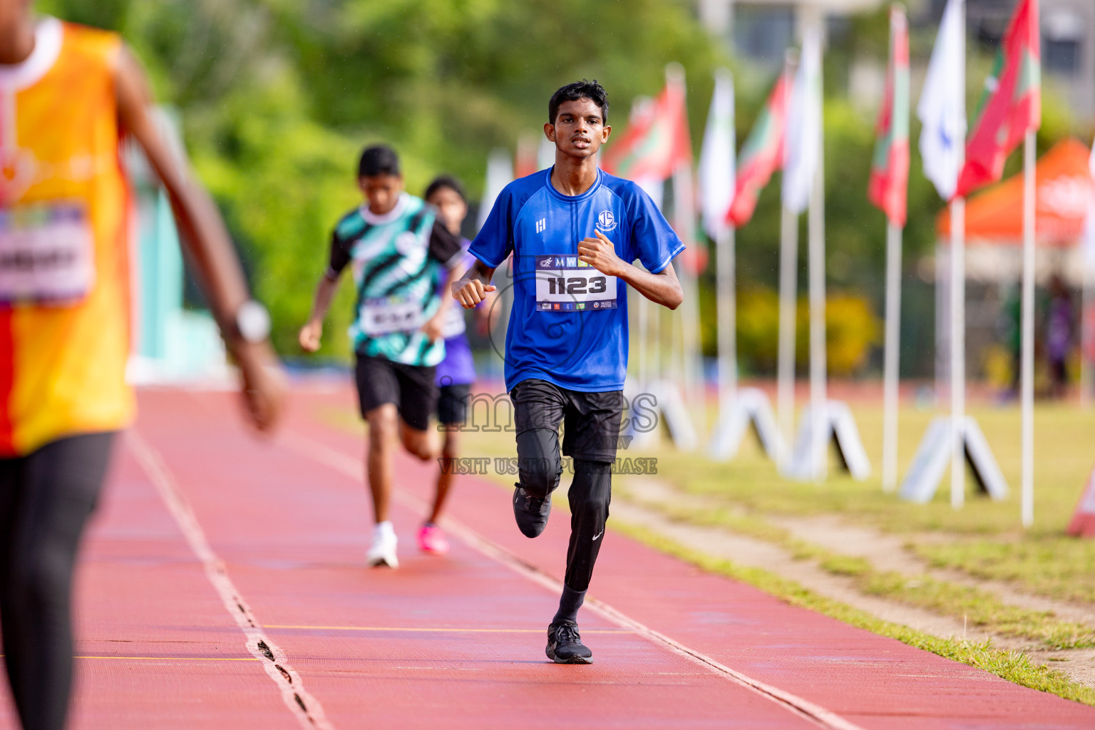 Day 3 of MWSC Interschool Athletics Championships 2024 held in Hulhumale Running Track, Hulhumale, Maldives on Monday, 11th November 2024. 
Photos by: Hassan Simah / Images.mv