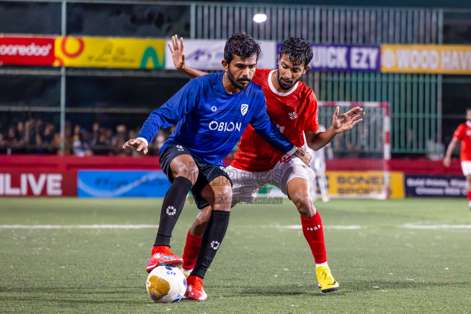 K Gaafaru vs K Kaashidhoo in Kaafu Atoll Semi Final in Day 24 of Golden Futsal Challenge 2025 was held on Tuesday , 28th January 2025, in Hulhumale', Maldives. Photos: Ismail Thoriq / images.mv