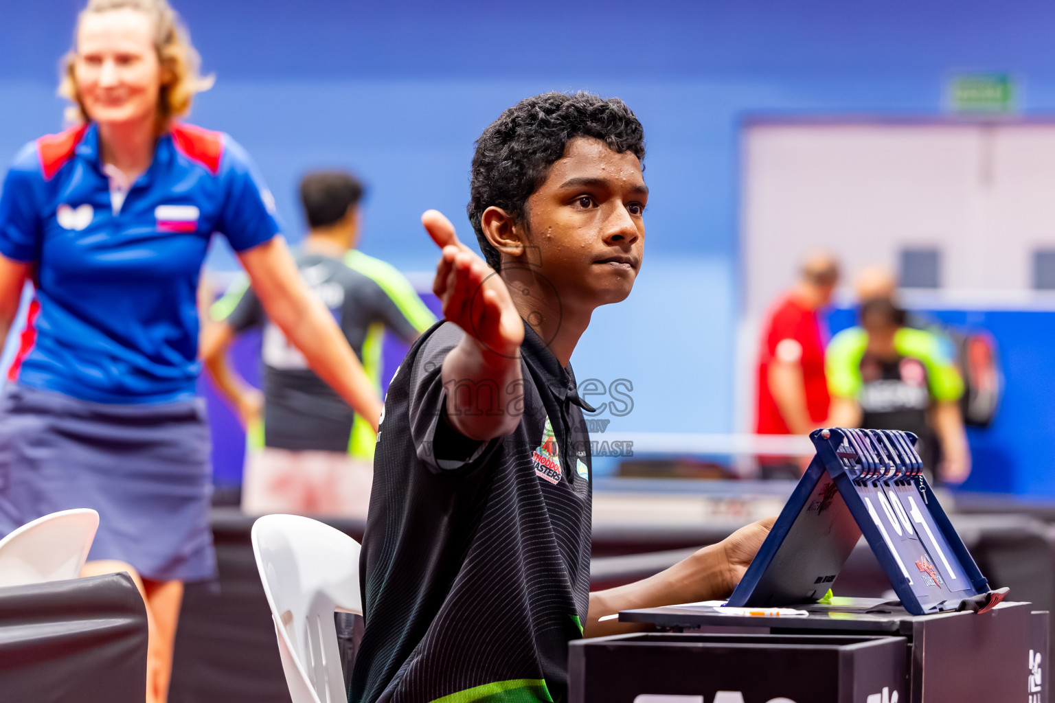 Day 2 of 1st Thoddoo Masters Table Tennis Tournament was held on Friday, 22nd August 2025 in AA Thoddoo, Maldives. Photos: Nausham Waheed / images.mv