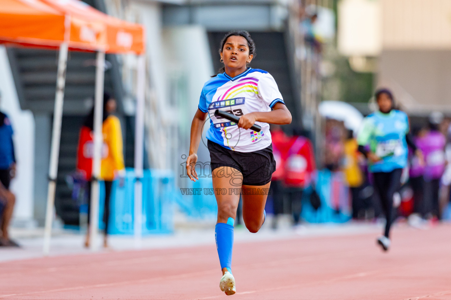 Day 4 of MWSC Interschool Athletics Championships 2024 held in Hulhumale Running Track, Hulhumale, Maldives on Tuesday, 12th November 2024. Photos by: Nausham Waheed / Images.mv