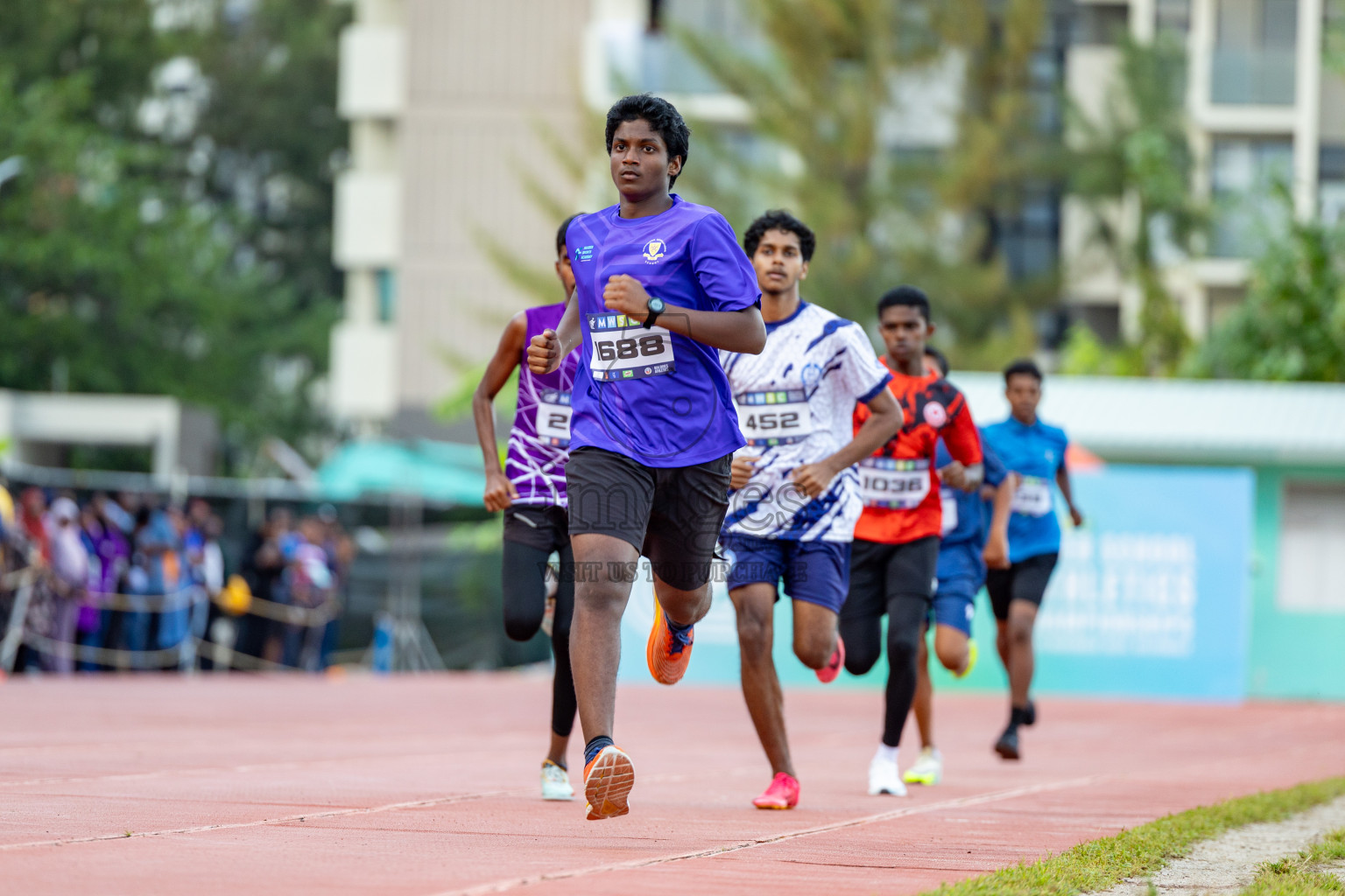 Day 2 of MWSC Interschool Athletics Championships 2024 held in Hulhumale Running Track, Hulhumale, Maldives on Sunday, 10th November 2024. 
Photos by: Hassan Simah / Images.mv