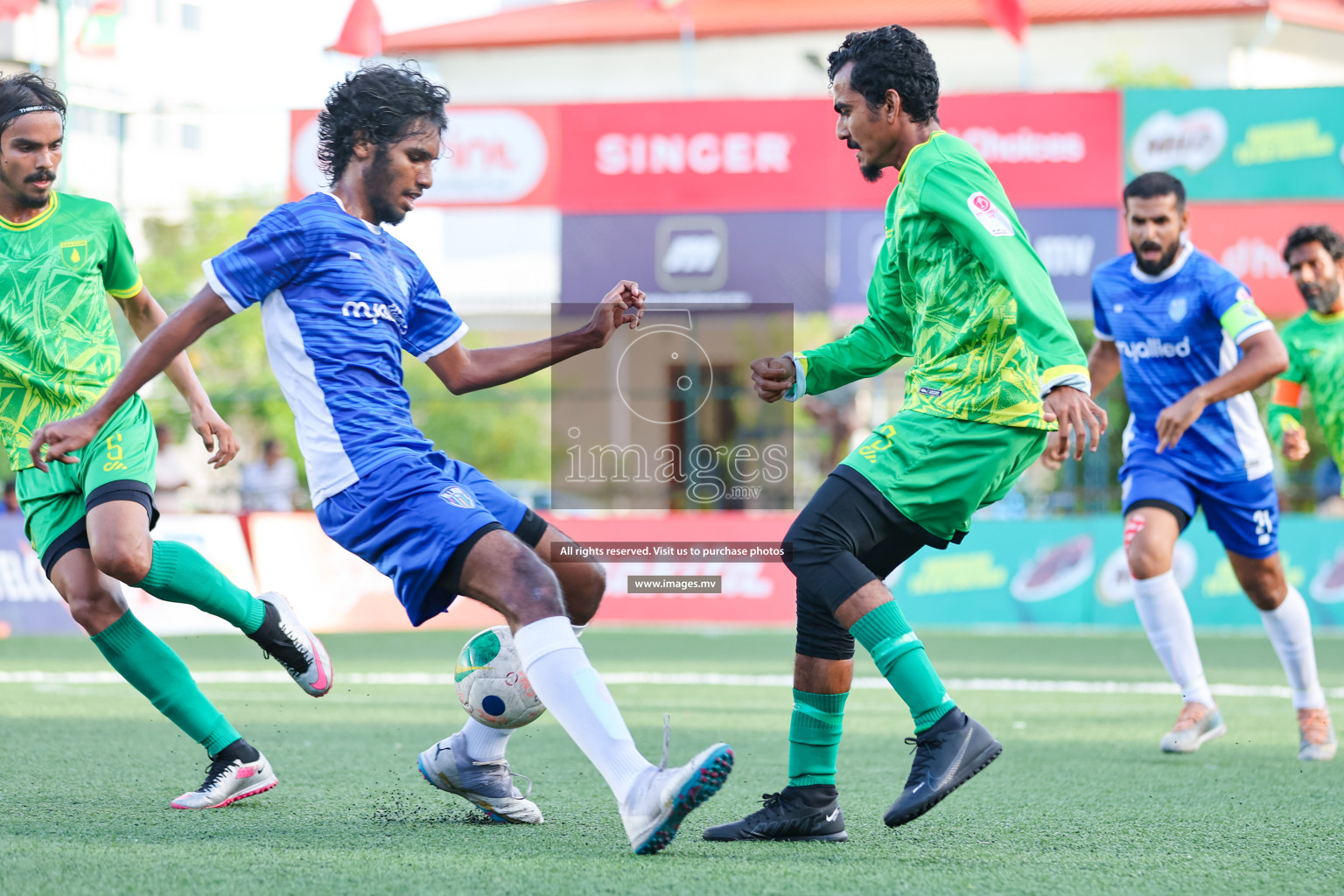 Team Allied vs Gas Club in Club Maldives Cup 2023 held in Hulhumale, Maldives, on Saturday, 22nd July 2023. Photos: Nausham Waheed / images.mv