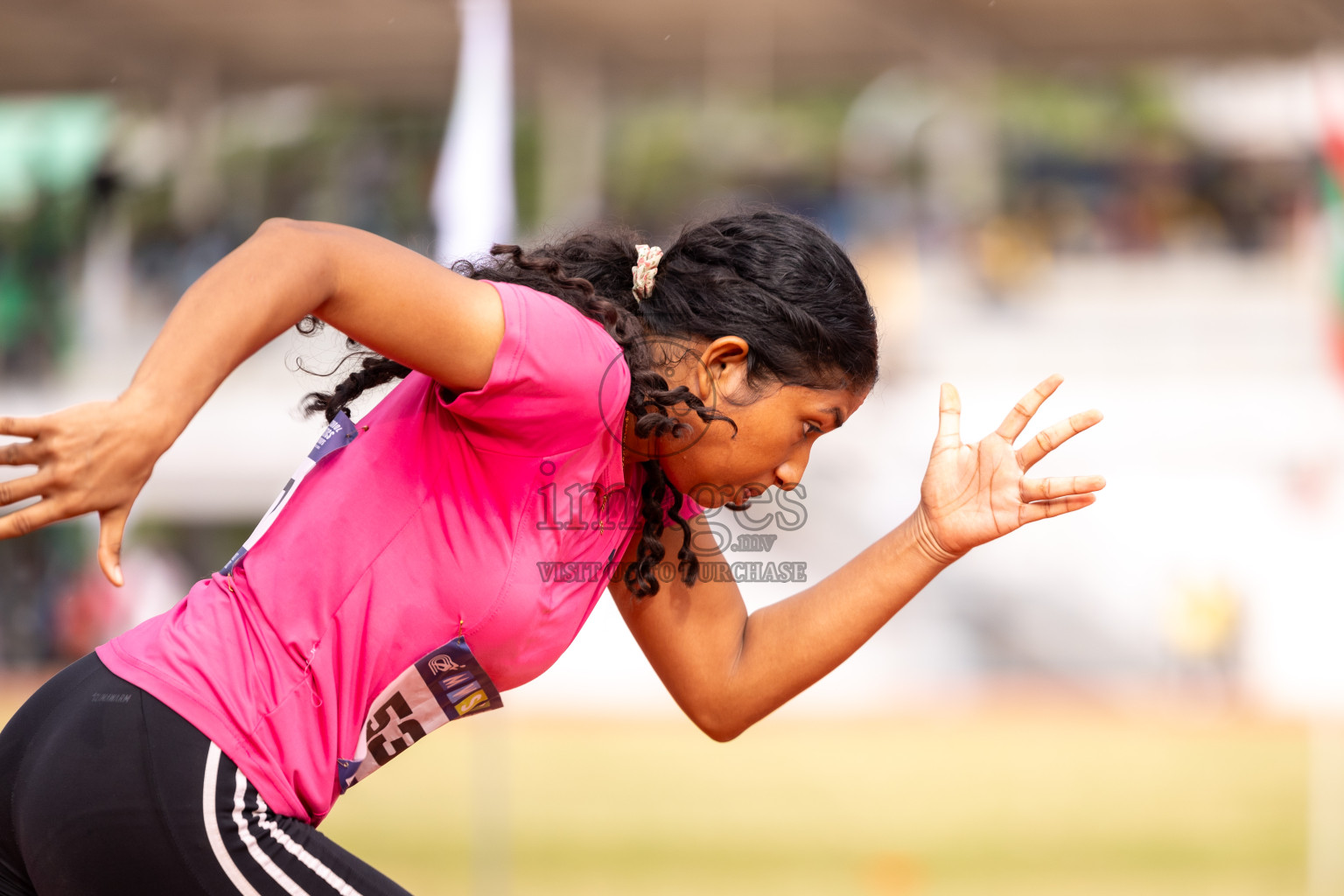 Day 6 of MWSC Interschool Athletics Championships 2024 held in Hulhumale Running Track, Hulhumale, Maldives on Thursday, 14th November 2024. Photos by: Ismail Thoriq / Images.mv