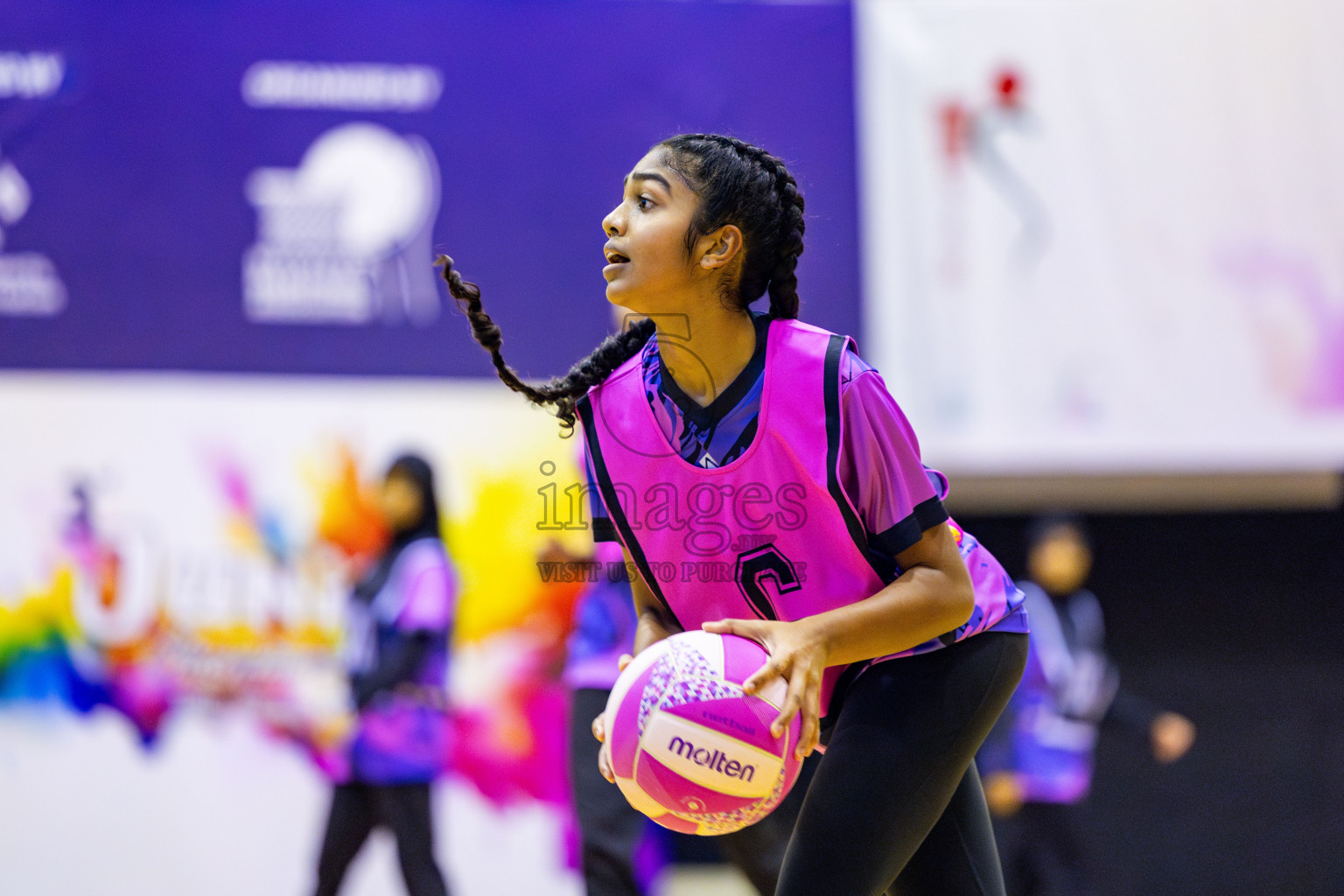 N Sports Academy B vs N Sports Academy A U17 Finals of 3rd Netball Junior Championship, held at Social Center on Saturday, 25th January 2025 . Photos: Nausham Waheed / images.mv