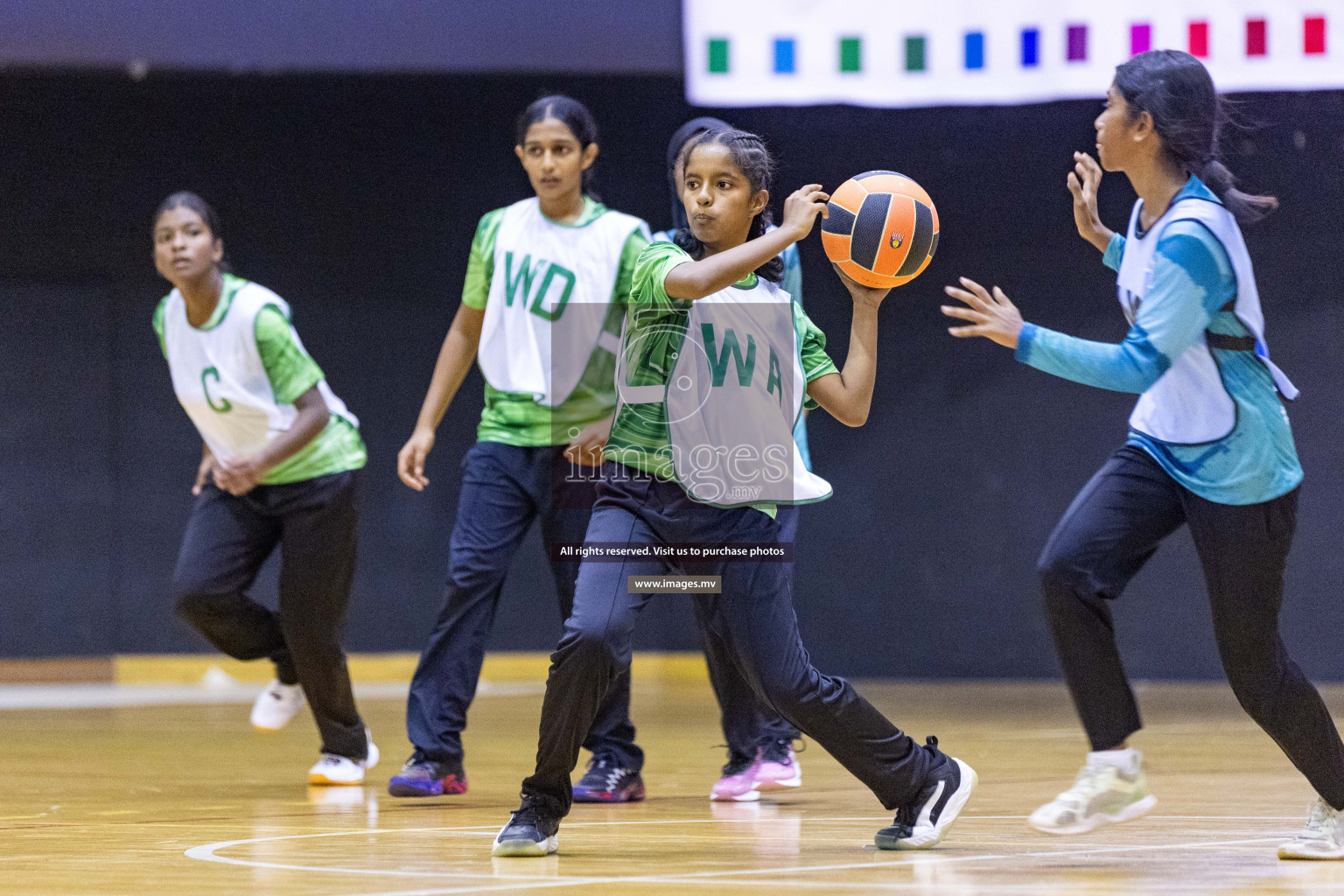 Day6 of 24th Interschool Netball Tournament 2023 was held in Social Center, Male', Maldives on 1st November 2023. Photos: Nausham Waheed / images.mv