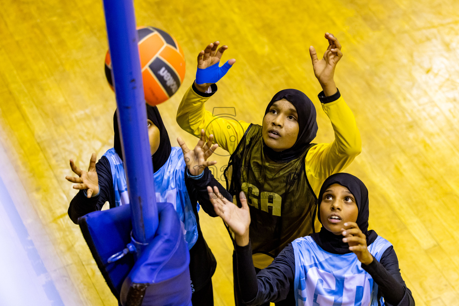 Day 8 of 25th Inter-School Netball Tournament was held in Social Center at Male', Maldives on Sunday, 18th August 2024. Photos: Nausham Waheed / images.mv