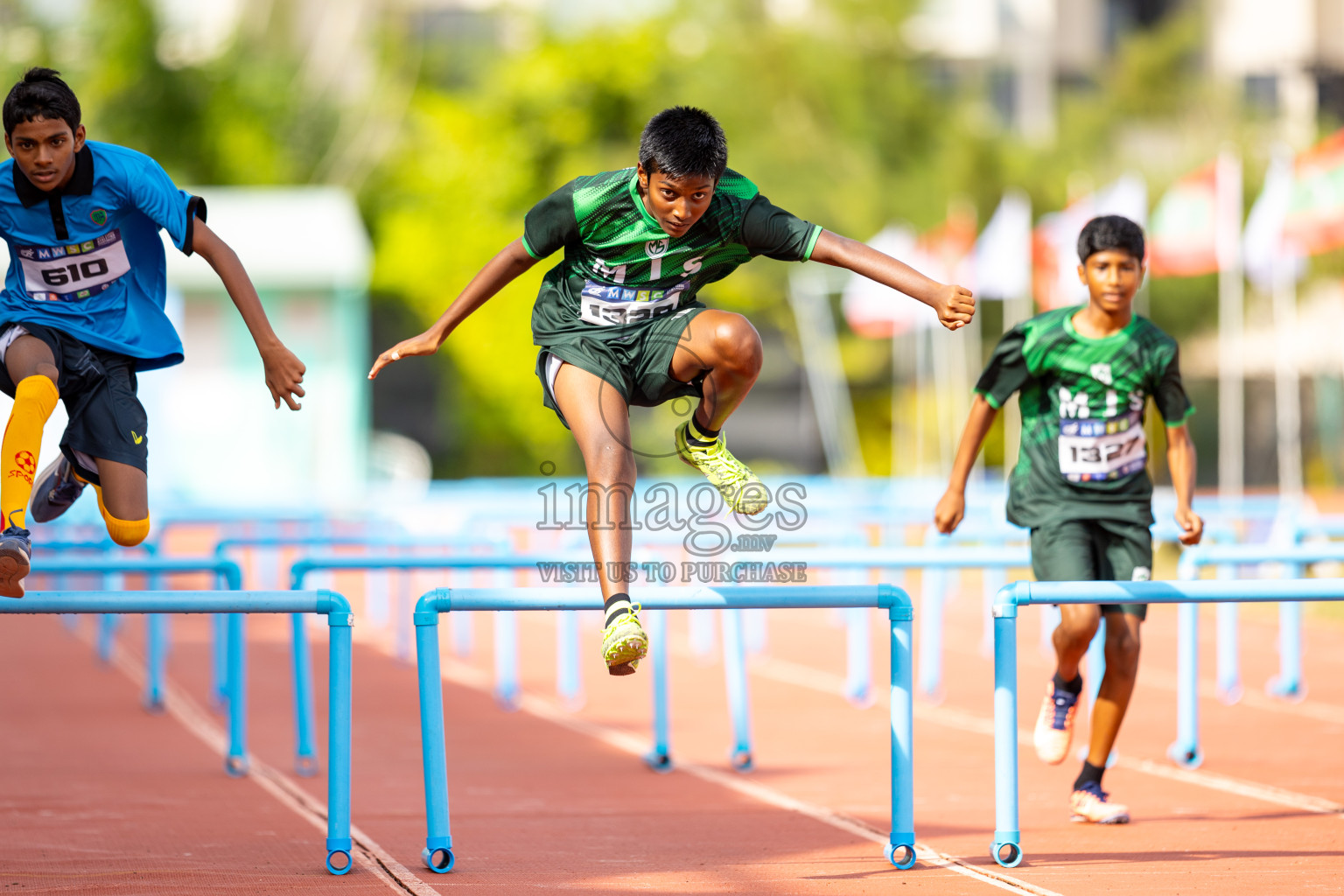 Day 2 of MWSC Interschool Athletics Championships 2024 held in Hulhumale Running Track, Hulhumale, Maldives on Sunday, 10th November 2024. Photos by: Ismail Thoriq / Images.mv