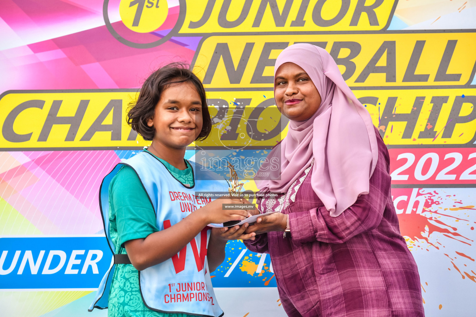 Final of Junior Netball Championship 2022 held in Male', Maldives on 19th March 2022. Photos by Nausham Waheed