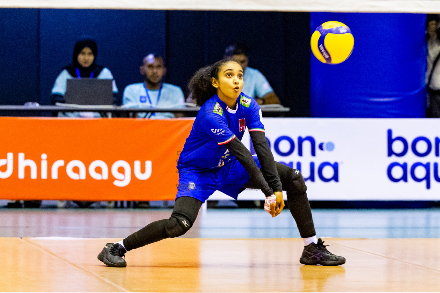 Nepal vs Maldives in Day 3 of CAVA U20 Woman's Volleyball Championship 2024 was held in Social Center, Male', Maldives on 20th July 2024. Photos: Nausham Waheed / images.mv