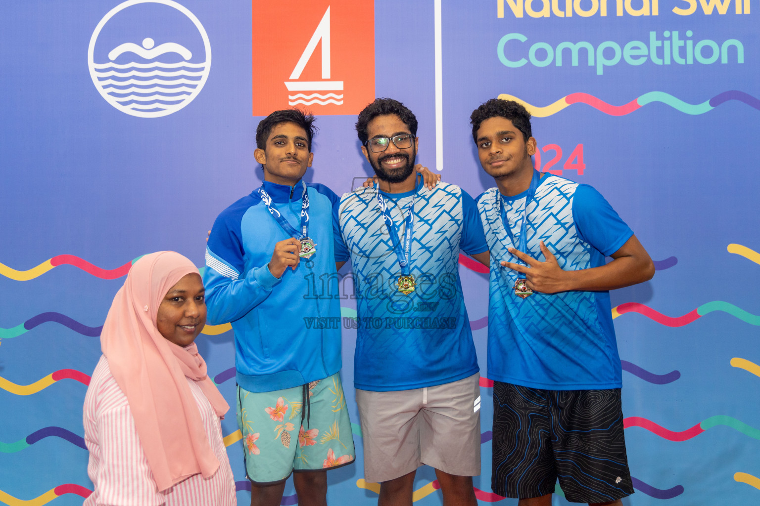 Day 6 of National Swimming Competition 2024 held in Hulhumale', Maldives on Wednesday, 18th December 2024. Photos: Mohamed Mahfooz Moosa / images.mv