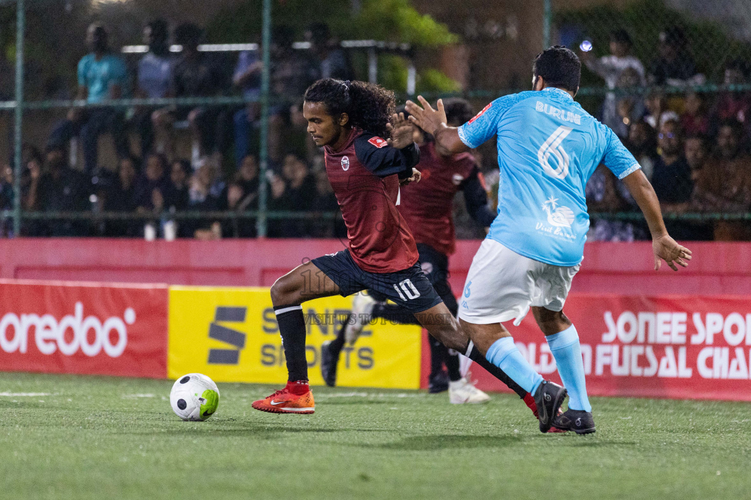 Th Buruni vs Th Omadhoo in Day 15 of Golden Futsal Challenge 2024 was held on Monday, 29th January 2024, in Hulhumale', Maldives Photos: Nausham Waheed / images.mv