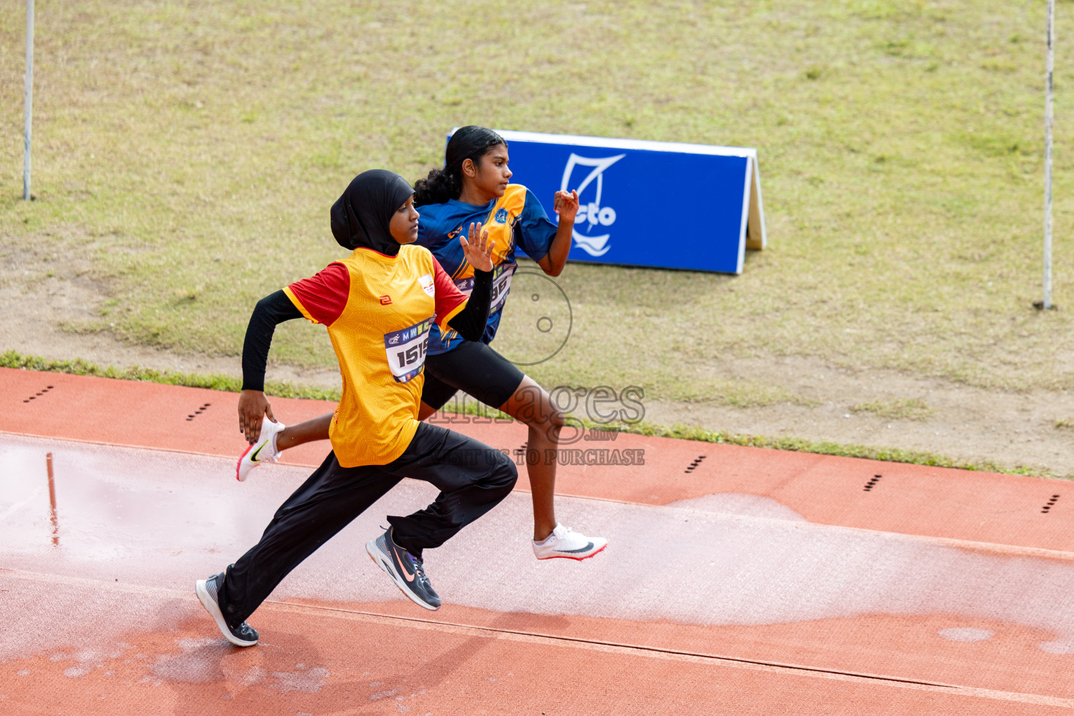 Day 1 of MWSC Interschool Athletics Championships 2024 held in Hulhumale Running Track, Hulhumale, Maldives on Saturday, 9th November 2024. 
Photos by: Ismail Thoriq, Hassan Simah / Images.mv