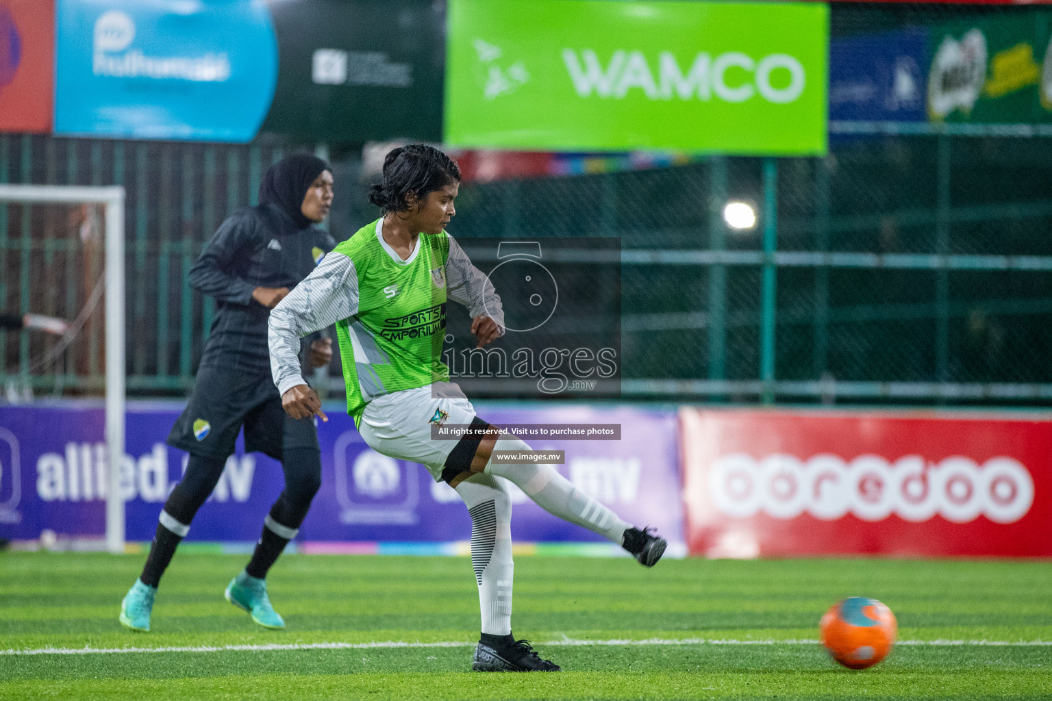 Club WAMCO vs DSC in the Semi Finals of 18/30 Women's Futsal Fiesta 2021 held in Hulhumale, Maldives on 14th December 2021. Photos: Ismail Thoriq / images.mv