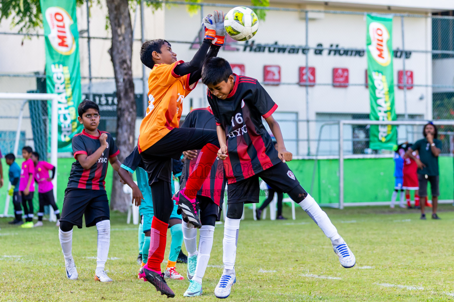 Day 2 of MILO Academy Championship 2025 (U-12) was held at Henveiru Stadium in Male', Maldives on Friday, 2nd May 2025. Photos: Nausham Waheed  / images.mv